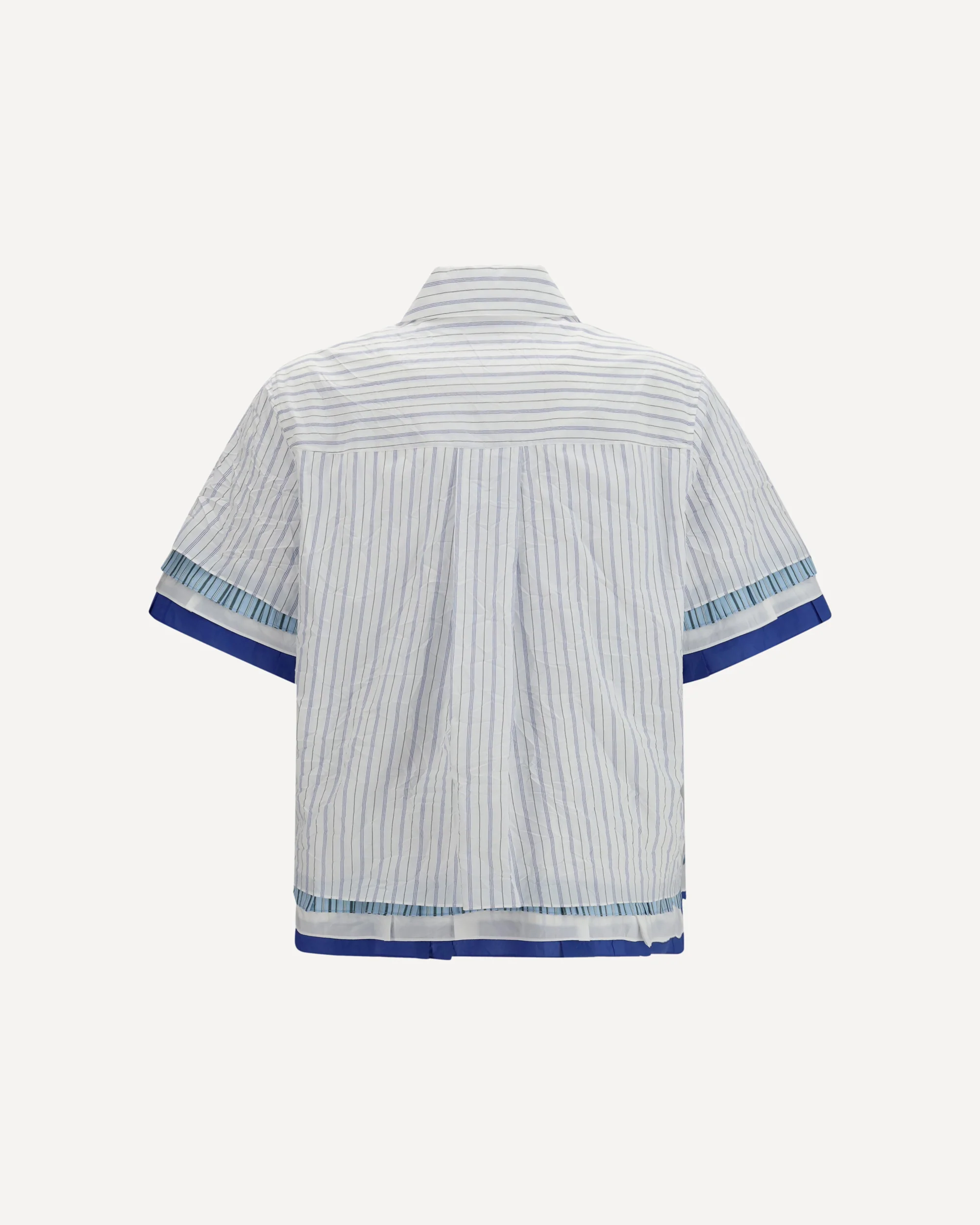 Short-sleeved striped Shirt - WHITE | Cheap Luxury Handbags Store,