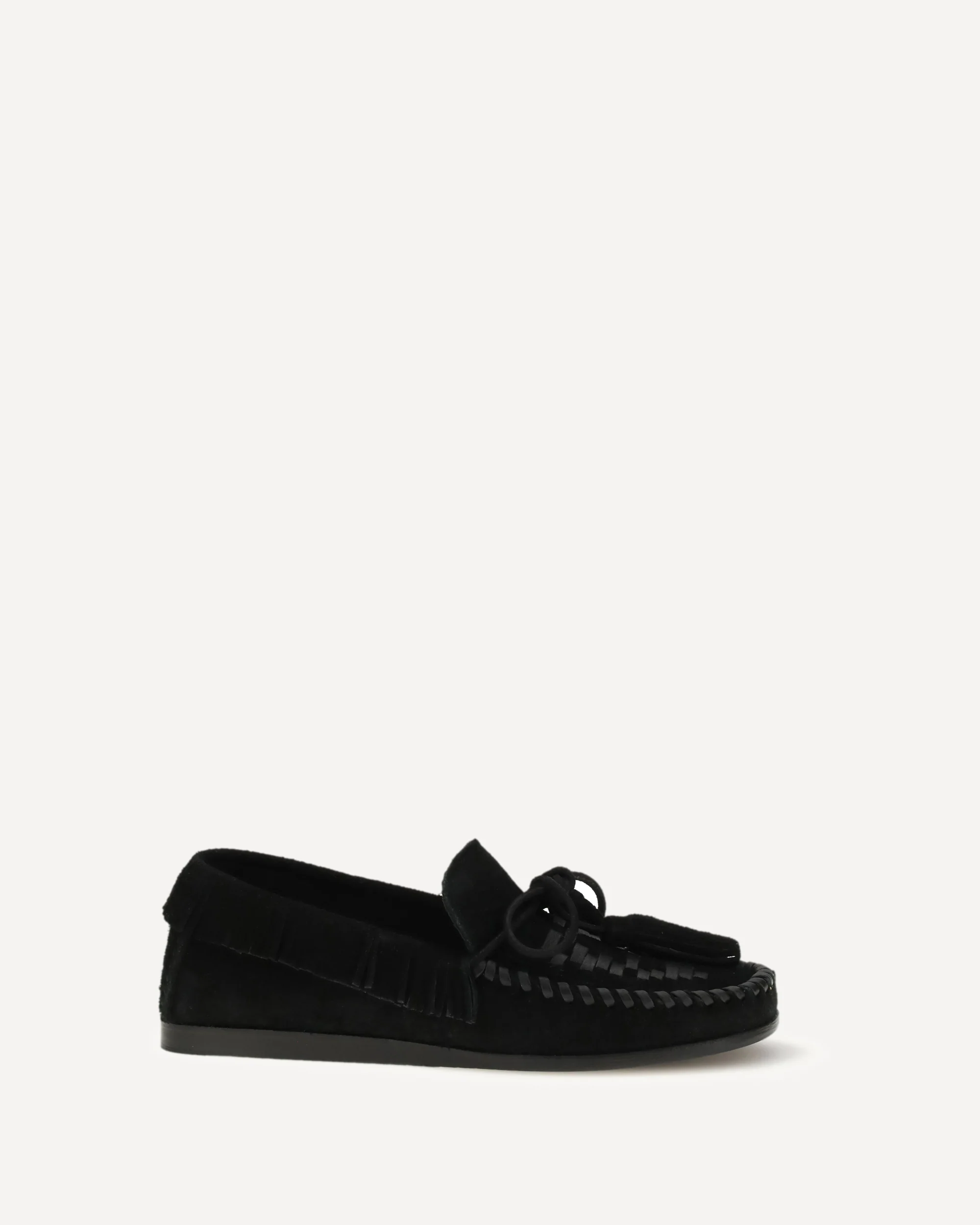 Suede Fitza Loafers - BLACK | Cheap Luxury Handbags Store,