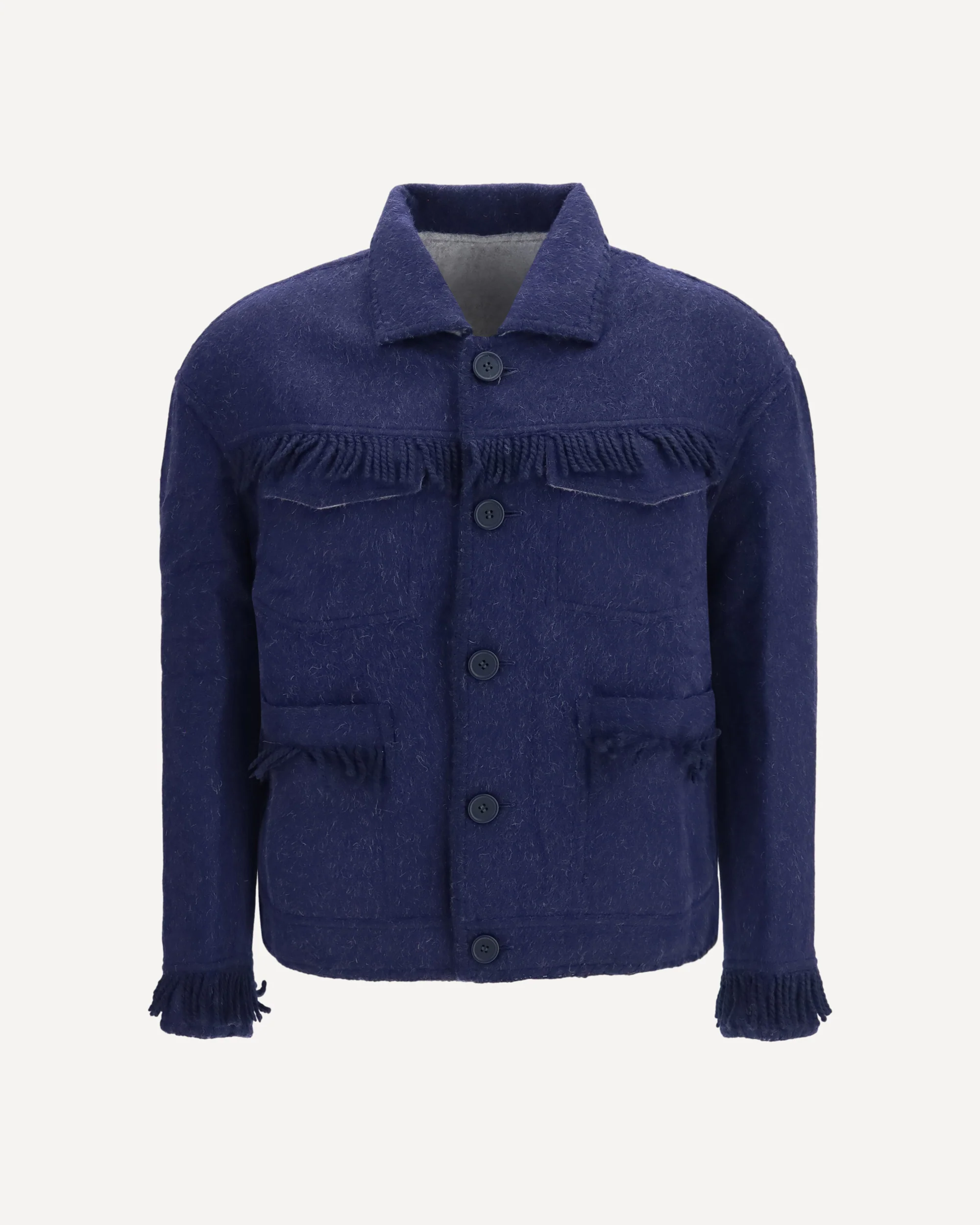 Vedu reversible alpaca and wool-blend Jacket - BLUE | Cheap Luxury Handbags Store,