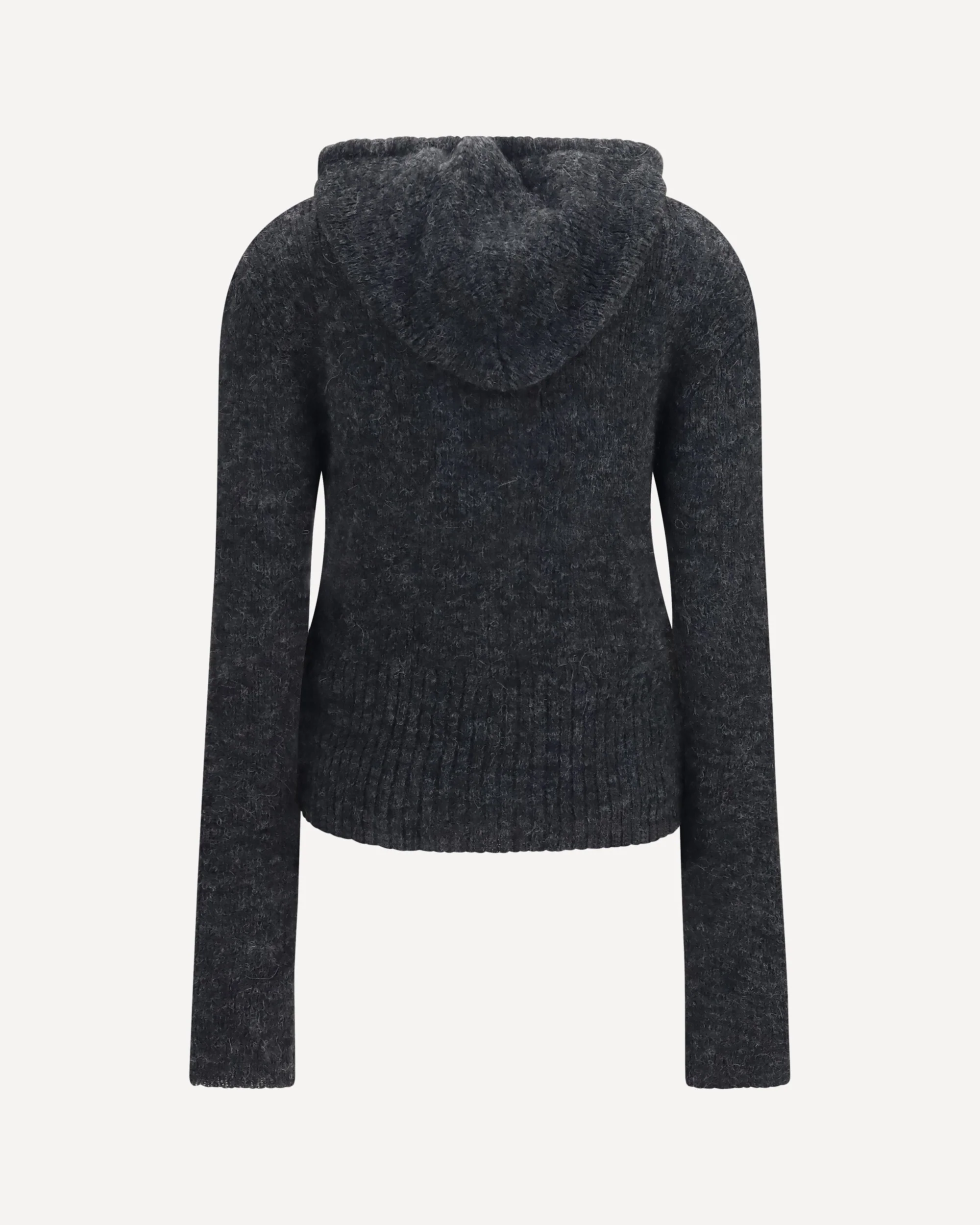 Alpaca-blend Zip-Up Hoodie - GREY | Cheap Luxury Handbags Store,