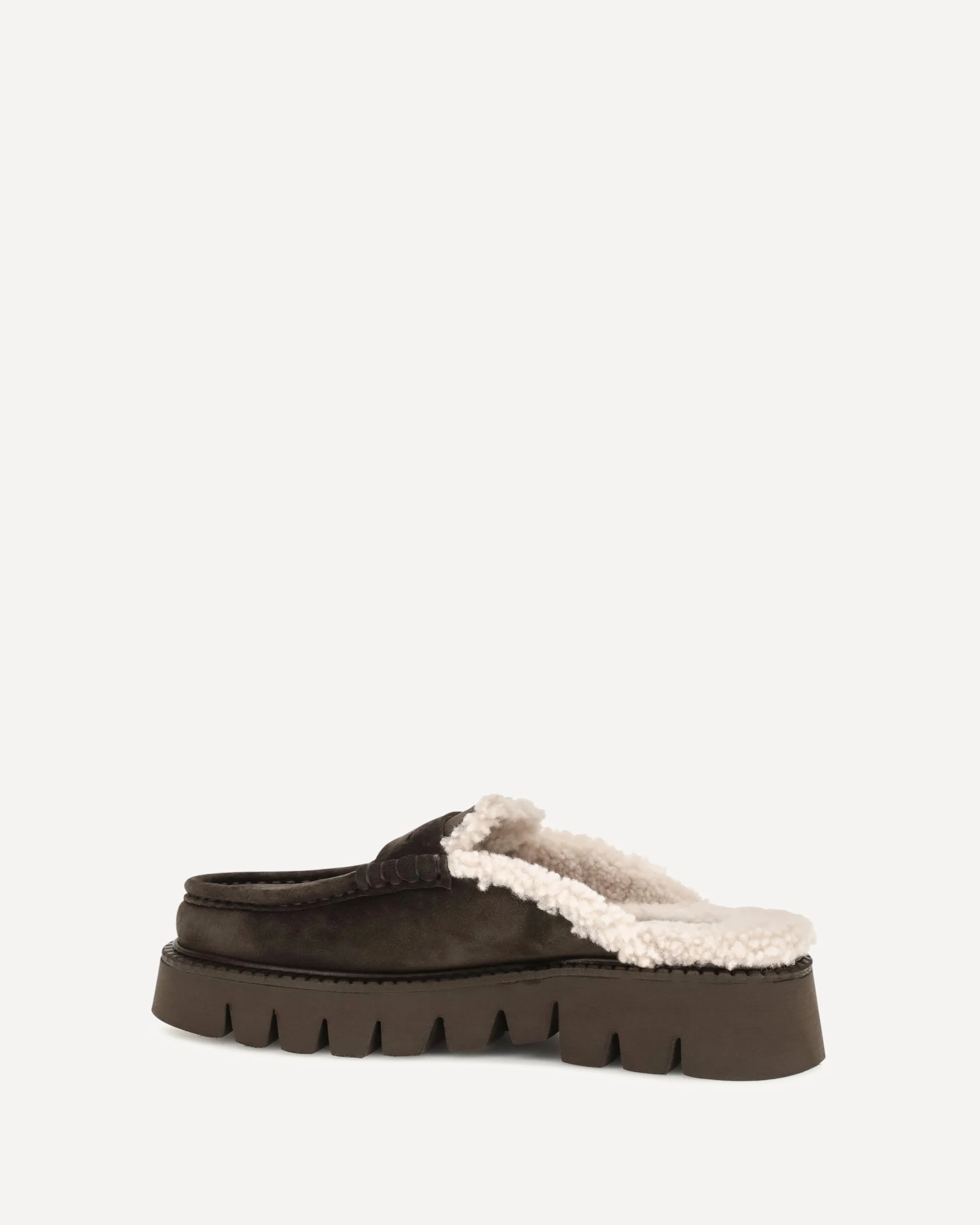 Savy Shearling Mules - BROWN | Cheap Luxury Handbags Store,