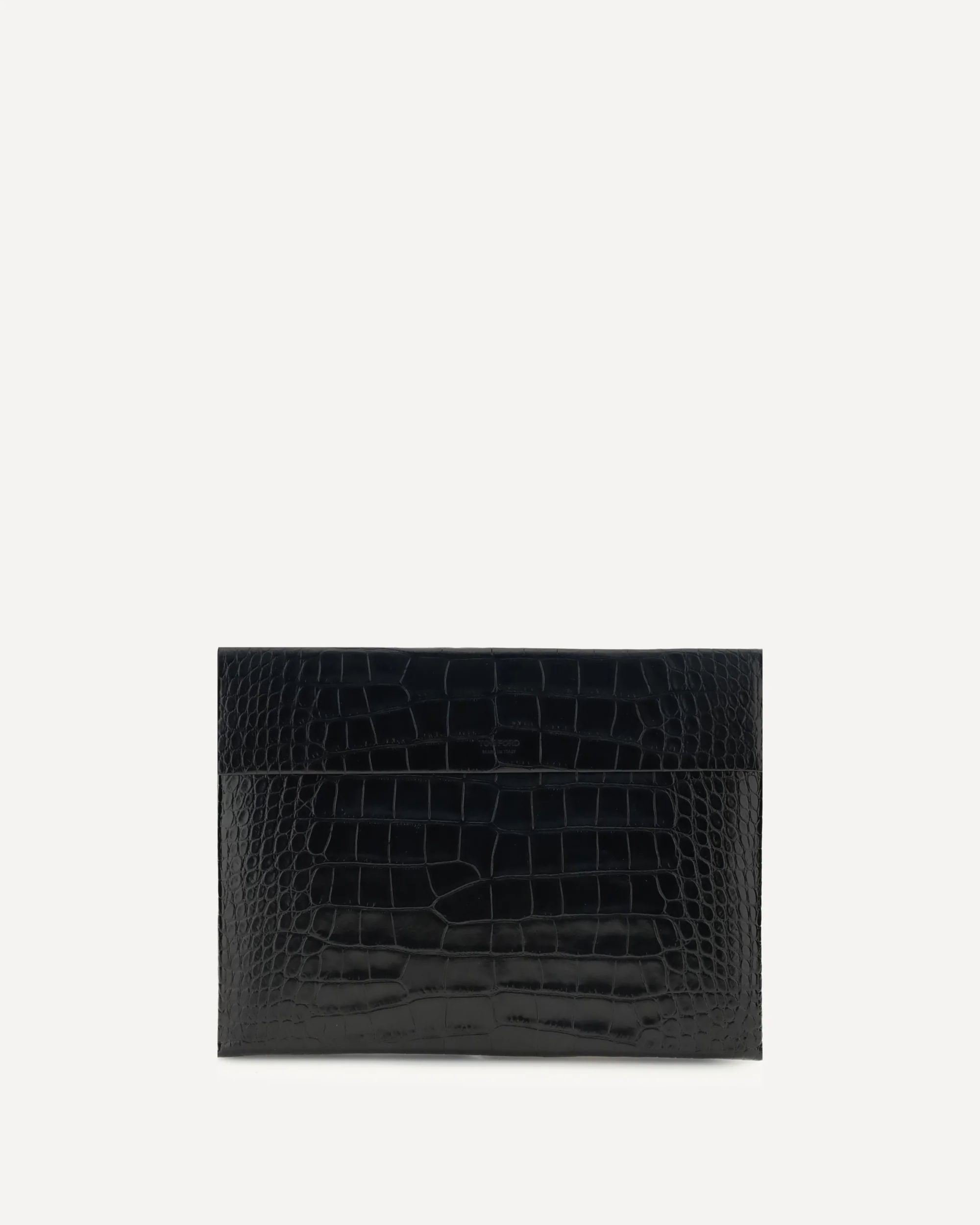 Crocodile print leather Pouch - BLACK | Cheap Luxury Handbags Store,