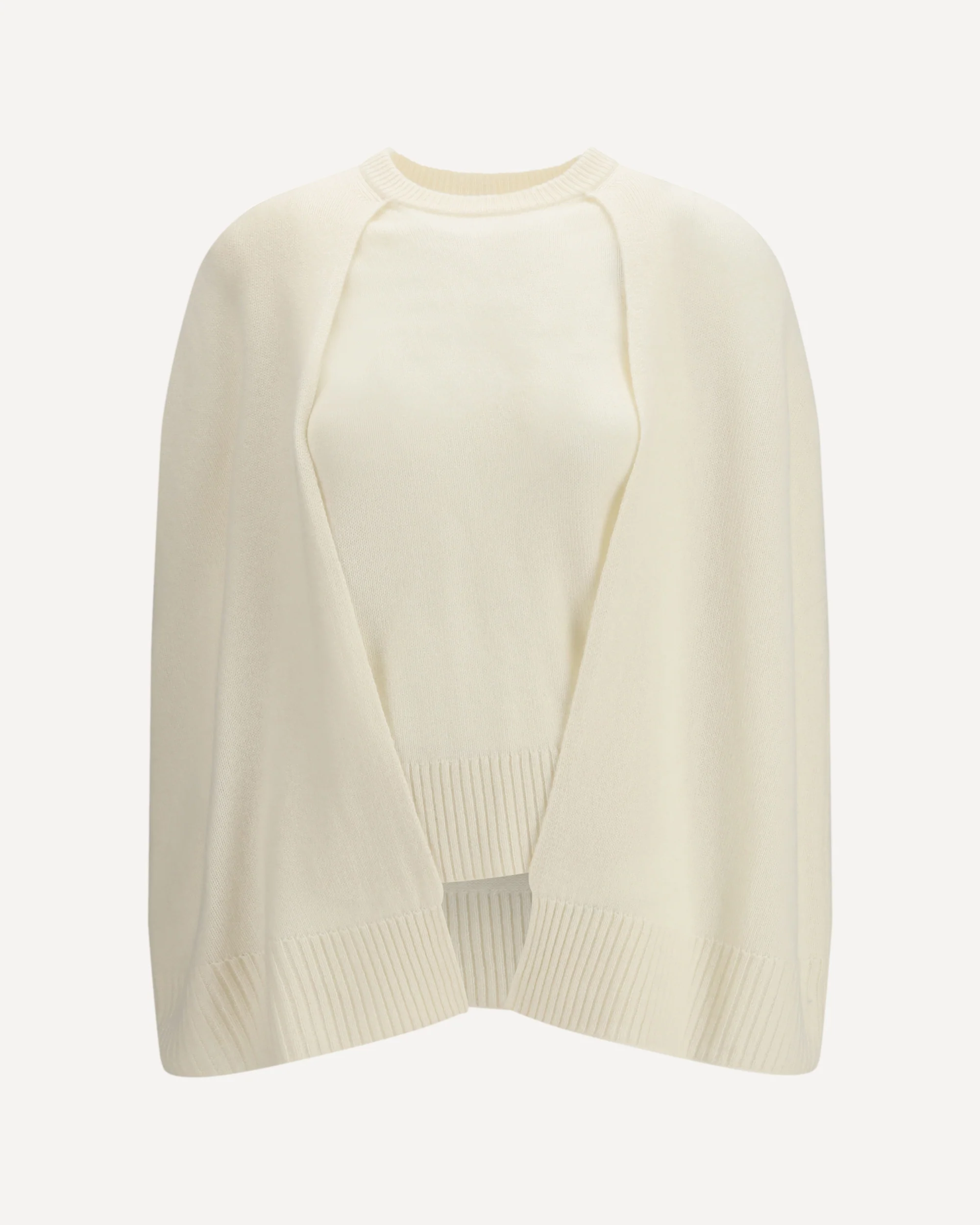 Cashmere poncho Sweater - CREAM | Cheap Luxury Handbags Store,