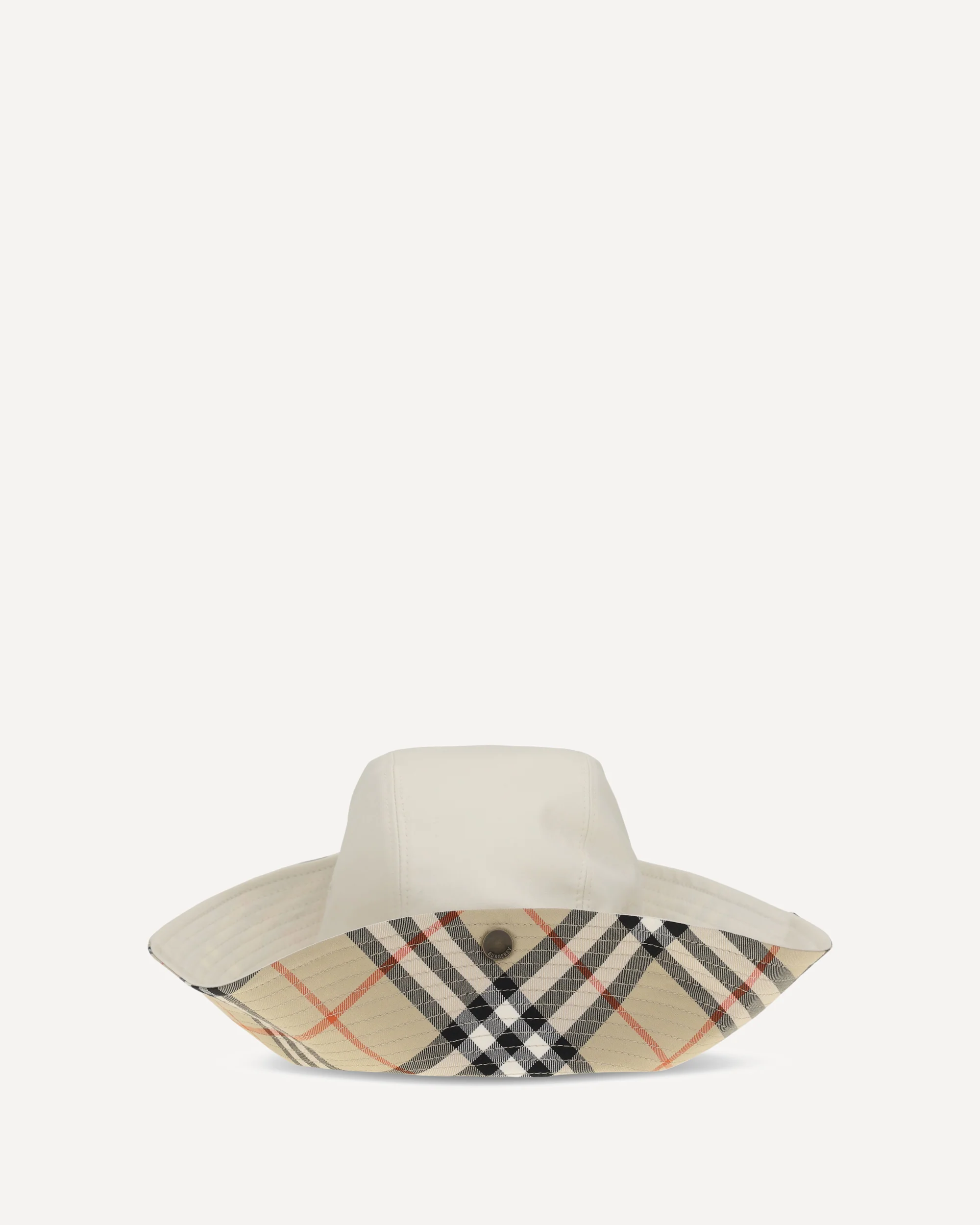 Check Bucket Hat - WHITE | Cheap Luxury Handbags Store,