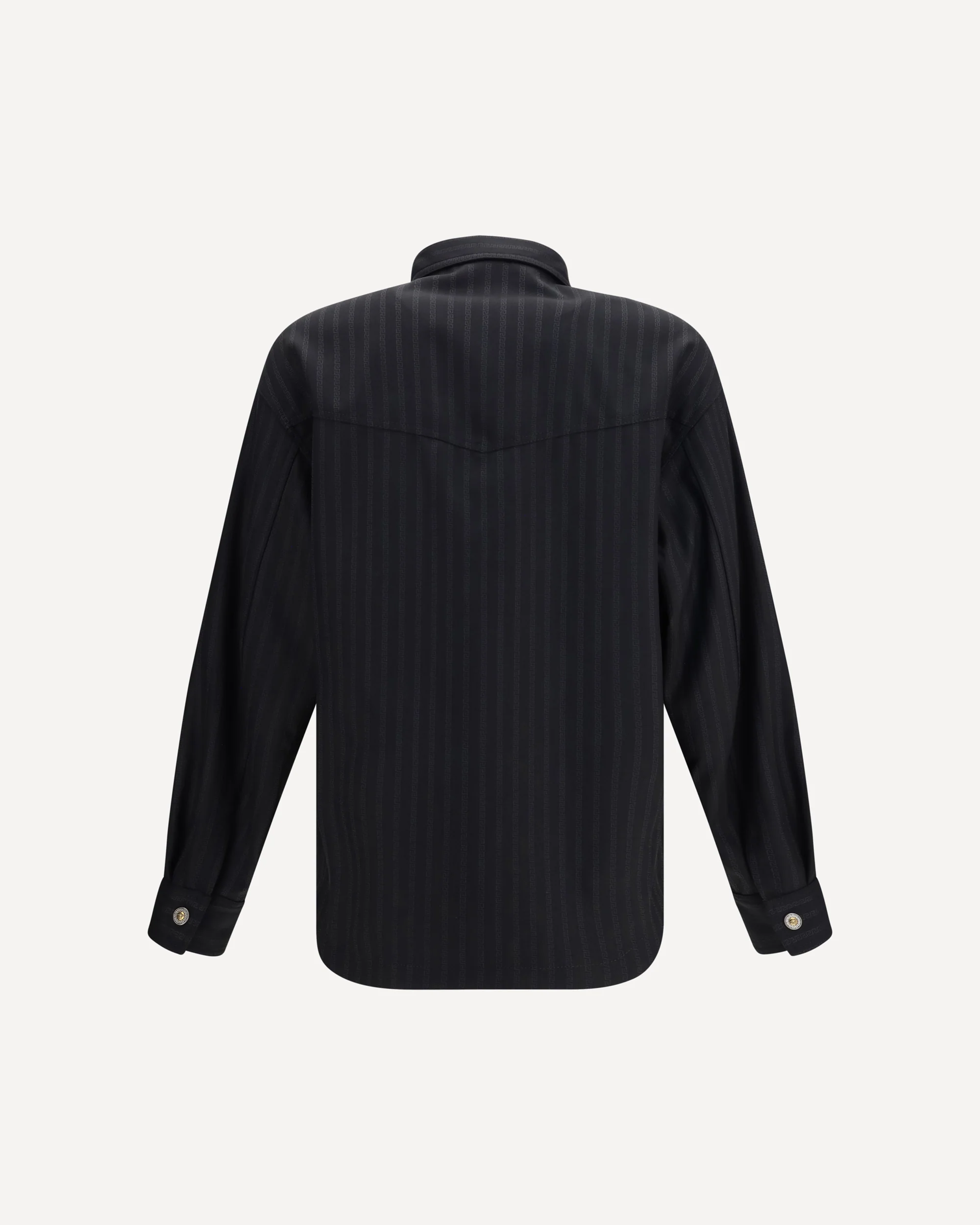 Greca Monogram jacquard wool Shirt - BLACK | Cheap Luxury Handbags Store,