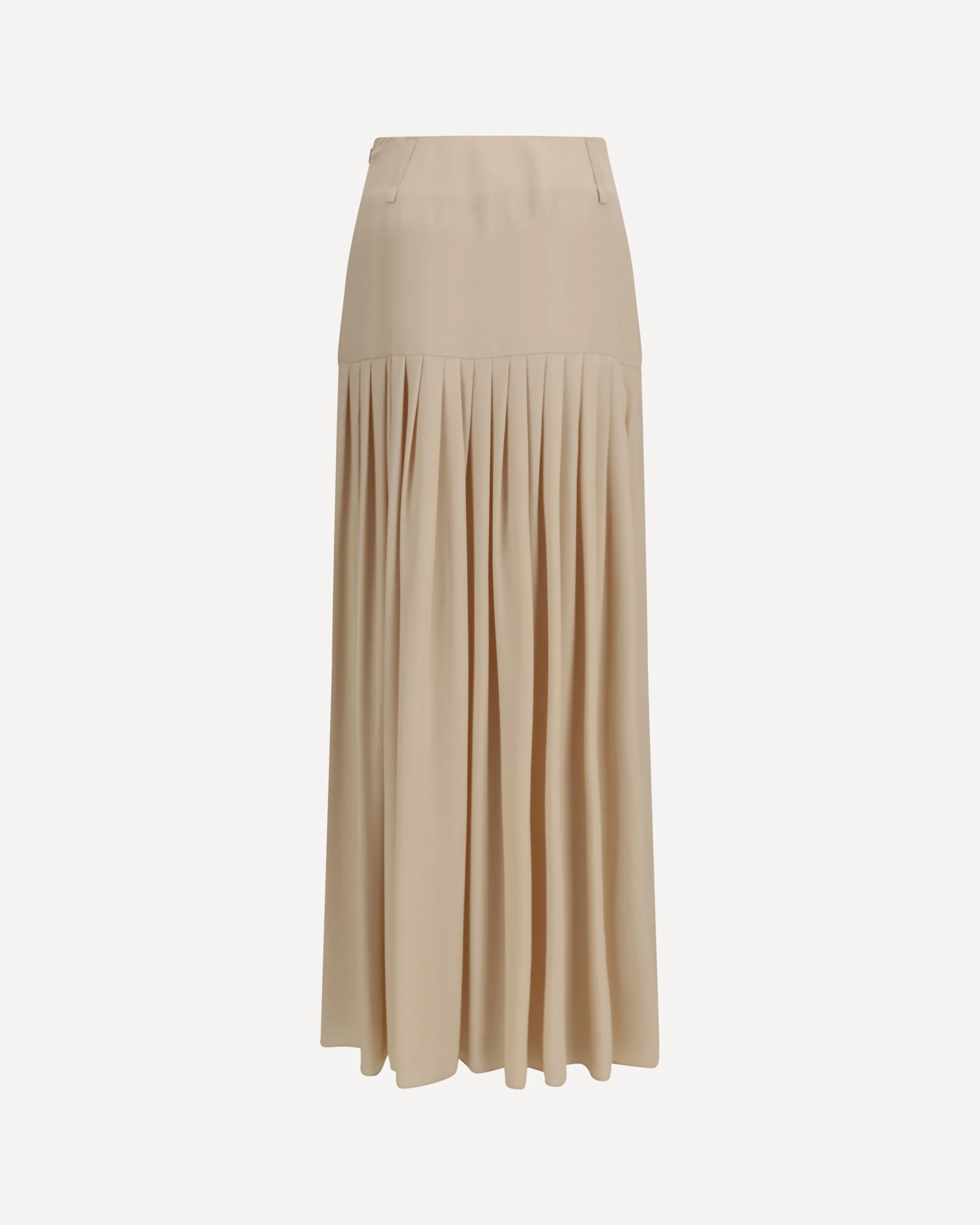 Calla long Skirt in viscose crêpe - CREAM | Cheap Luxury Handbags Store,