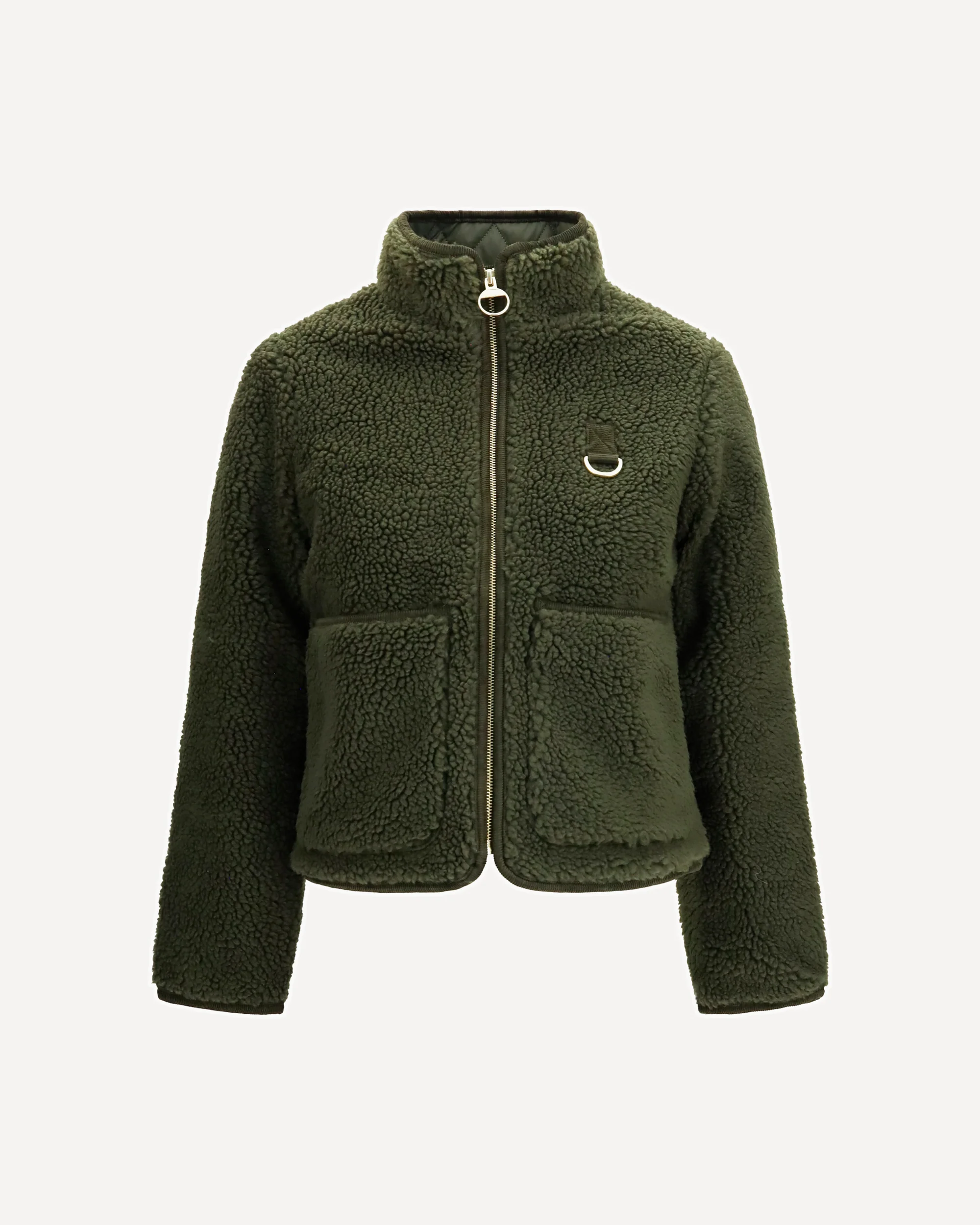Elenora Fleece Jacket - GREEN | Cheap Luxury Handbags Store,