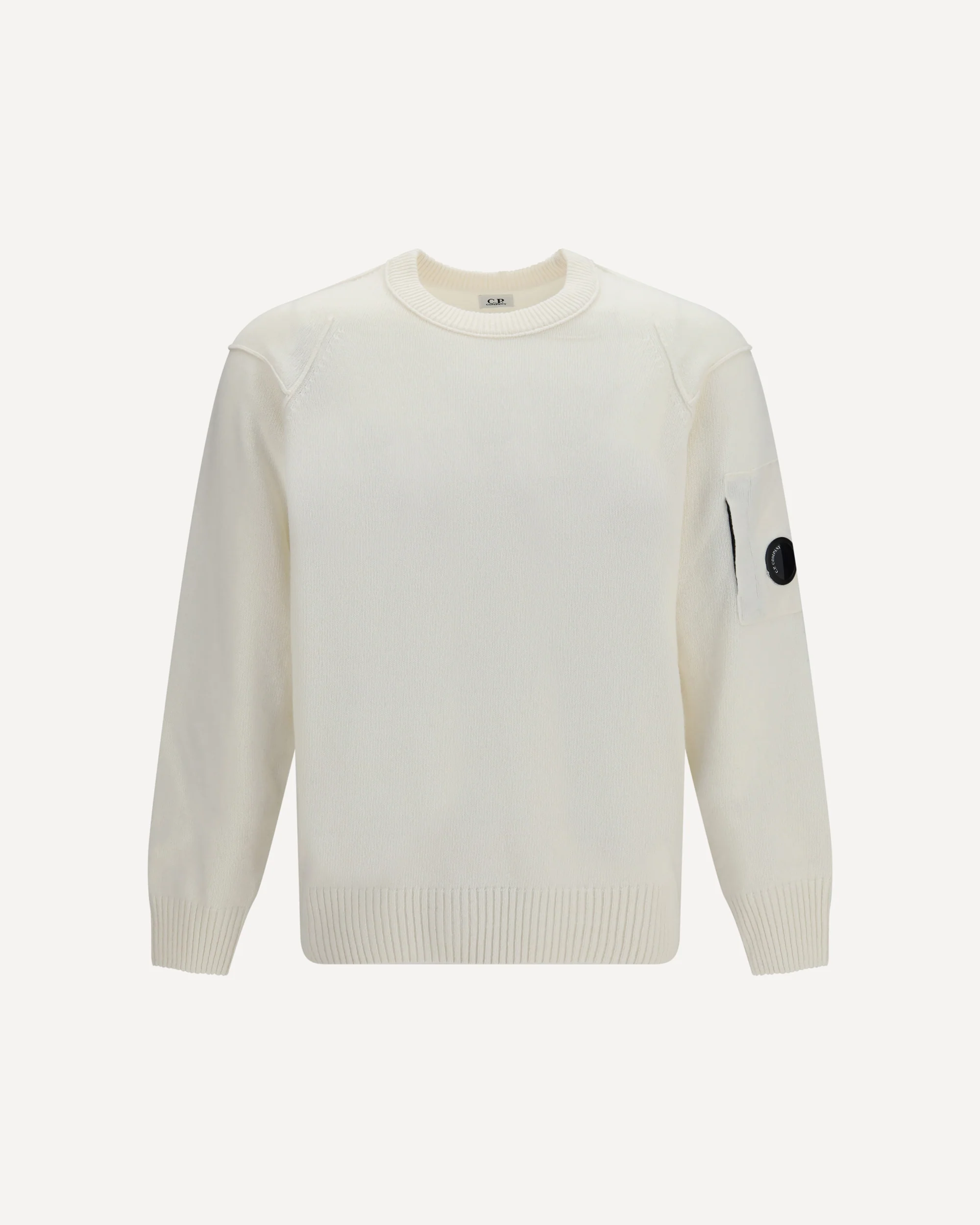 GRS lambswool crewneck Sweater - WHITE | Cheap Luxury Handbags Store,