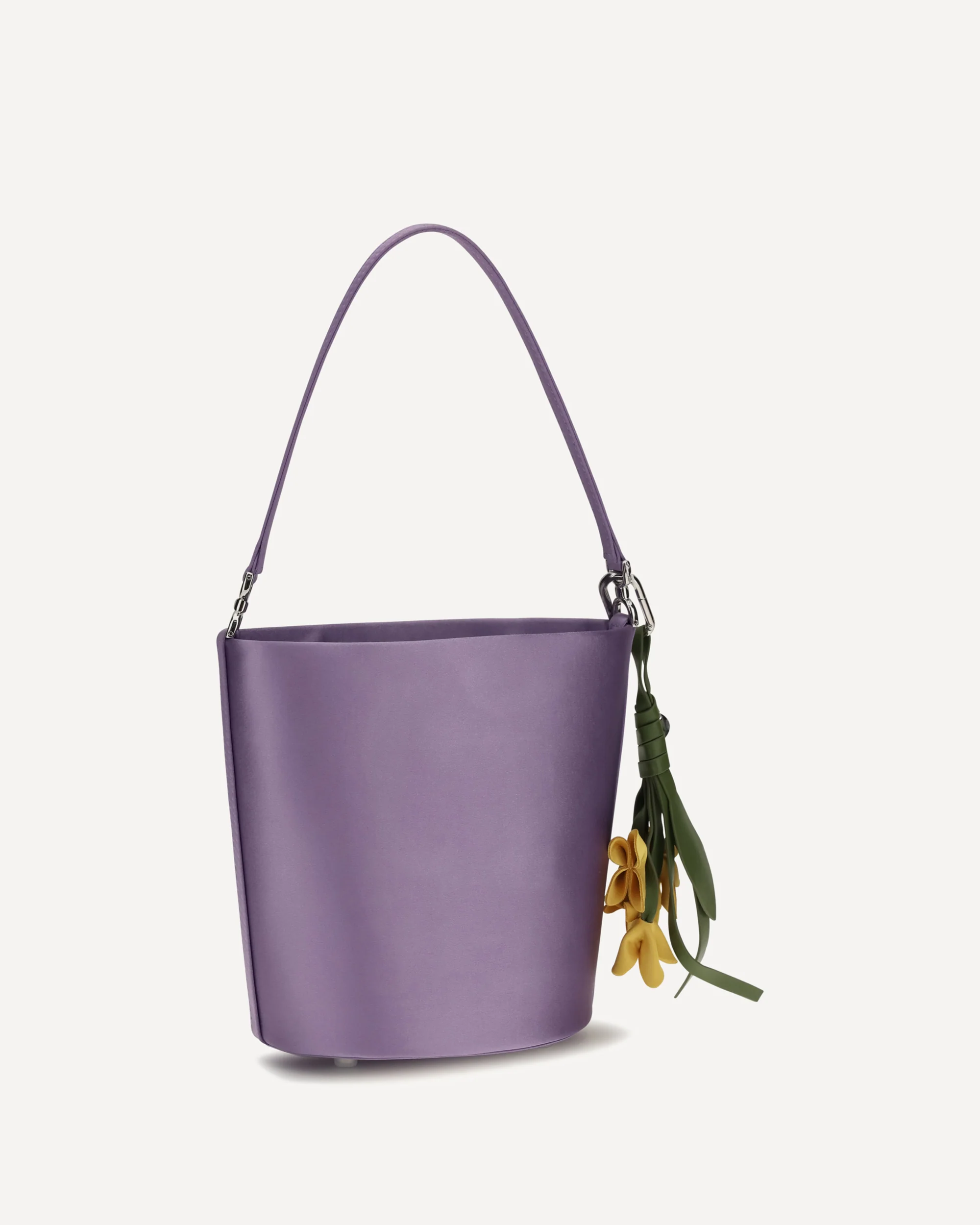 Satin Bucket Bag - LILAC  | Cheap Luxury Handbags Store,
