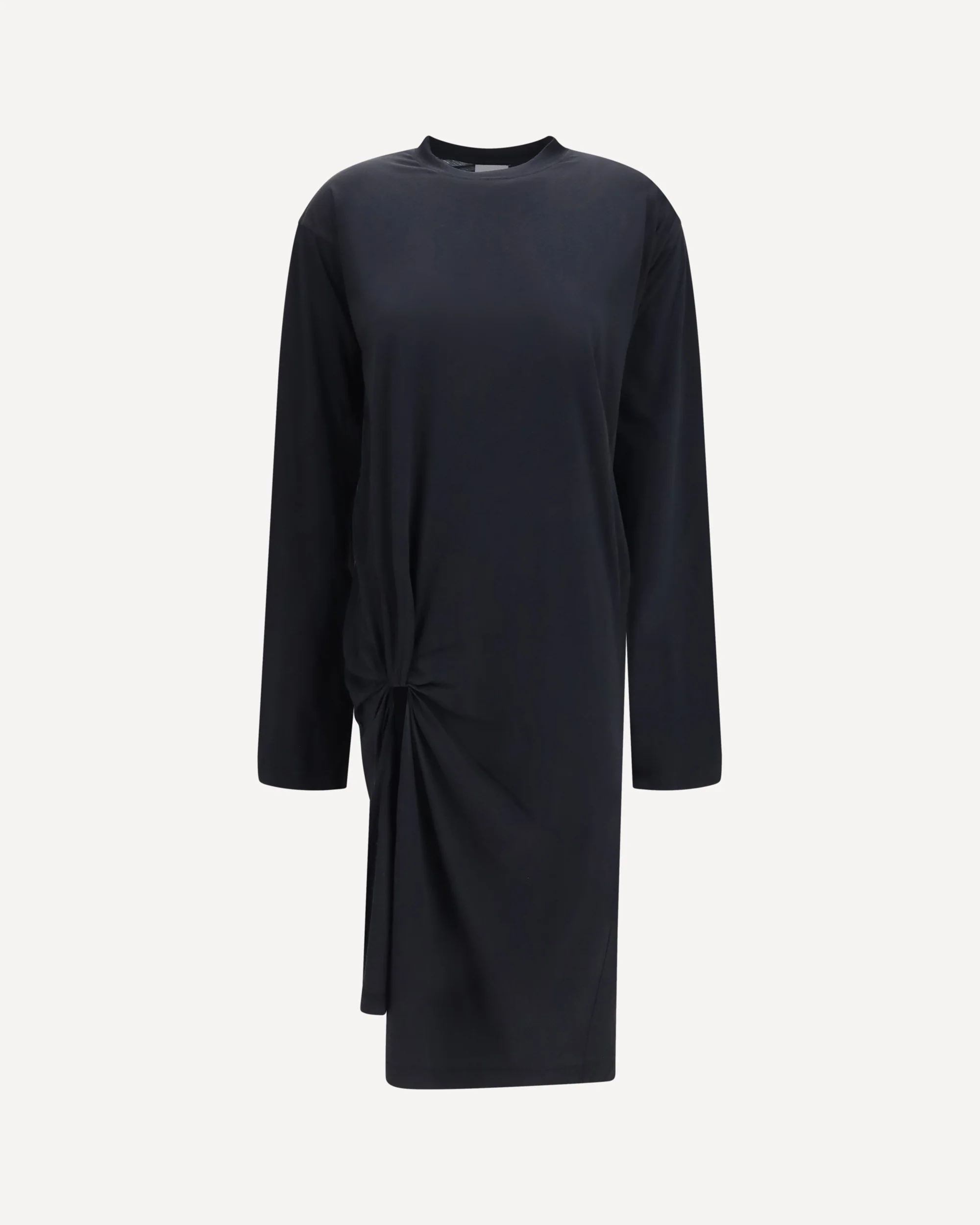 Twisted-knot cotton Dress - BLACK | Cheap Luxury Handbags Store,