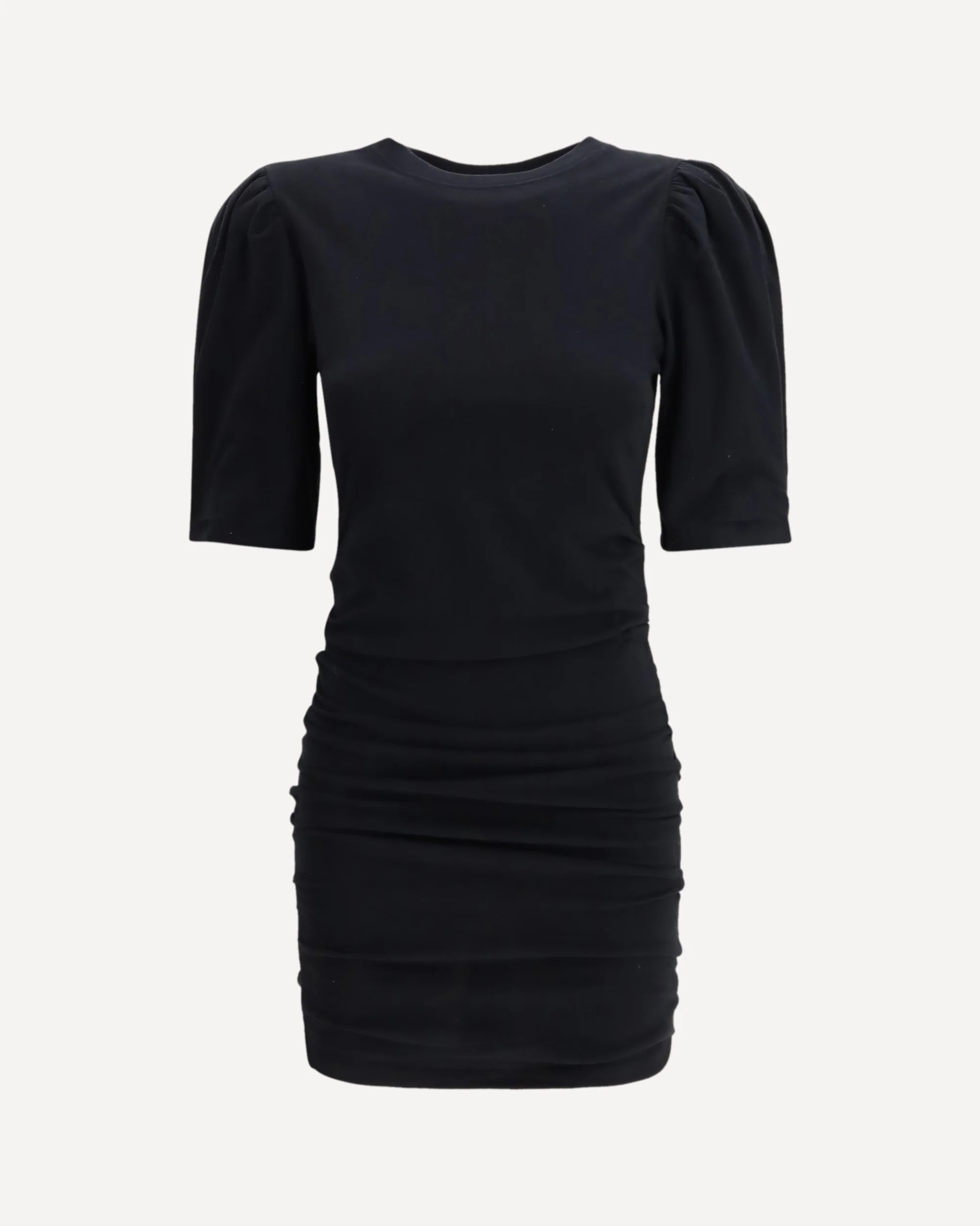 Mini Dress in stretch cotton - BLACK | Cheap Luxury Handbags Store,