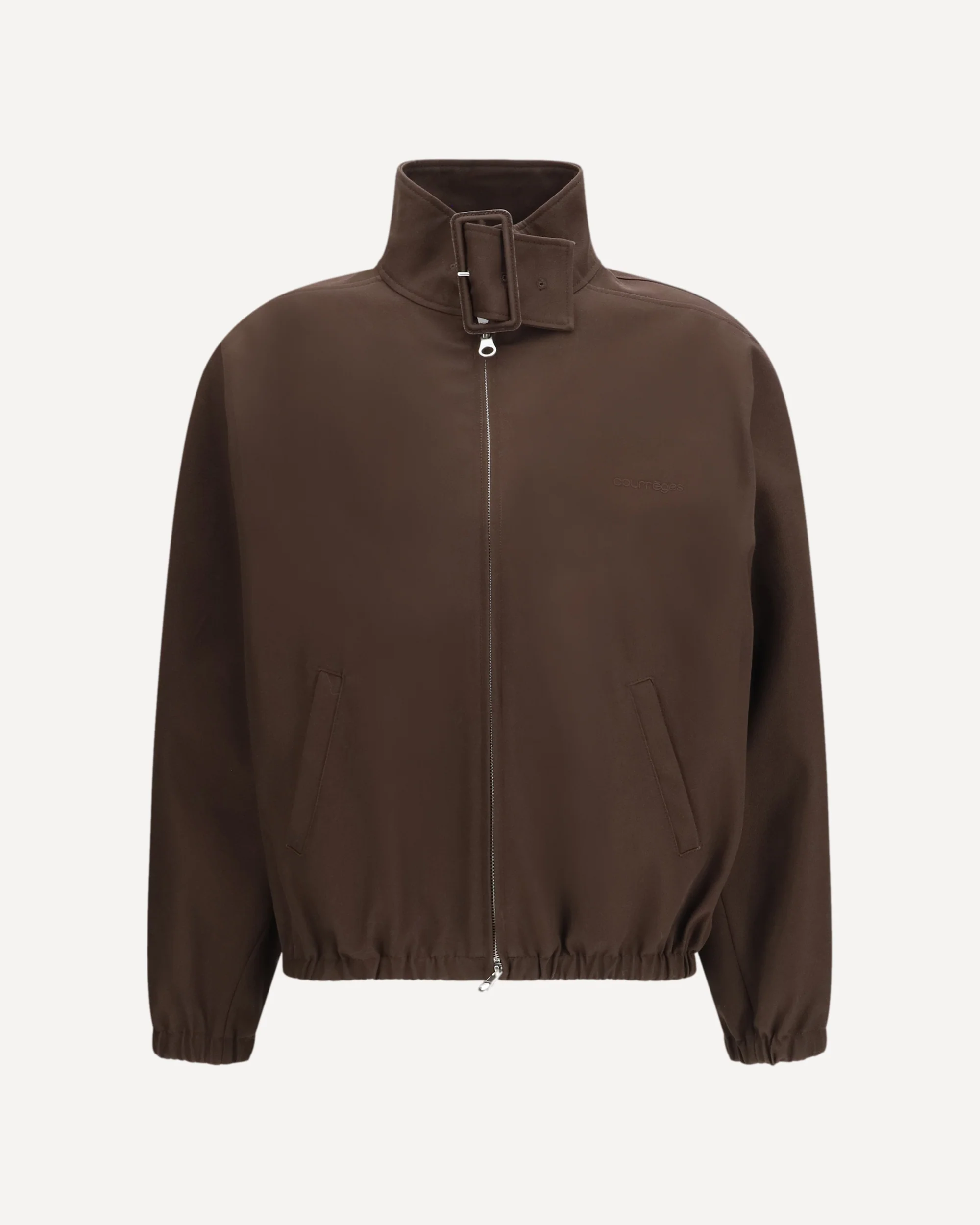Zip-up Bomber Jacket - BROWN | Cheap Luxury Handbags Store,