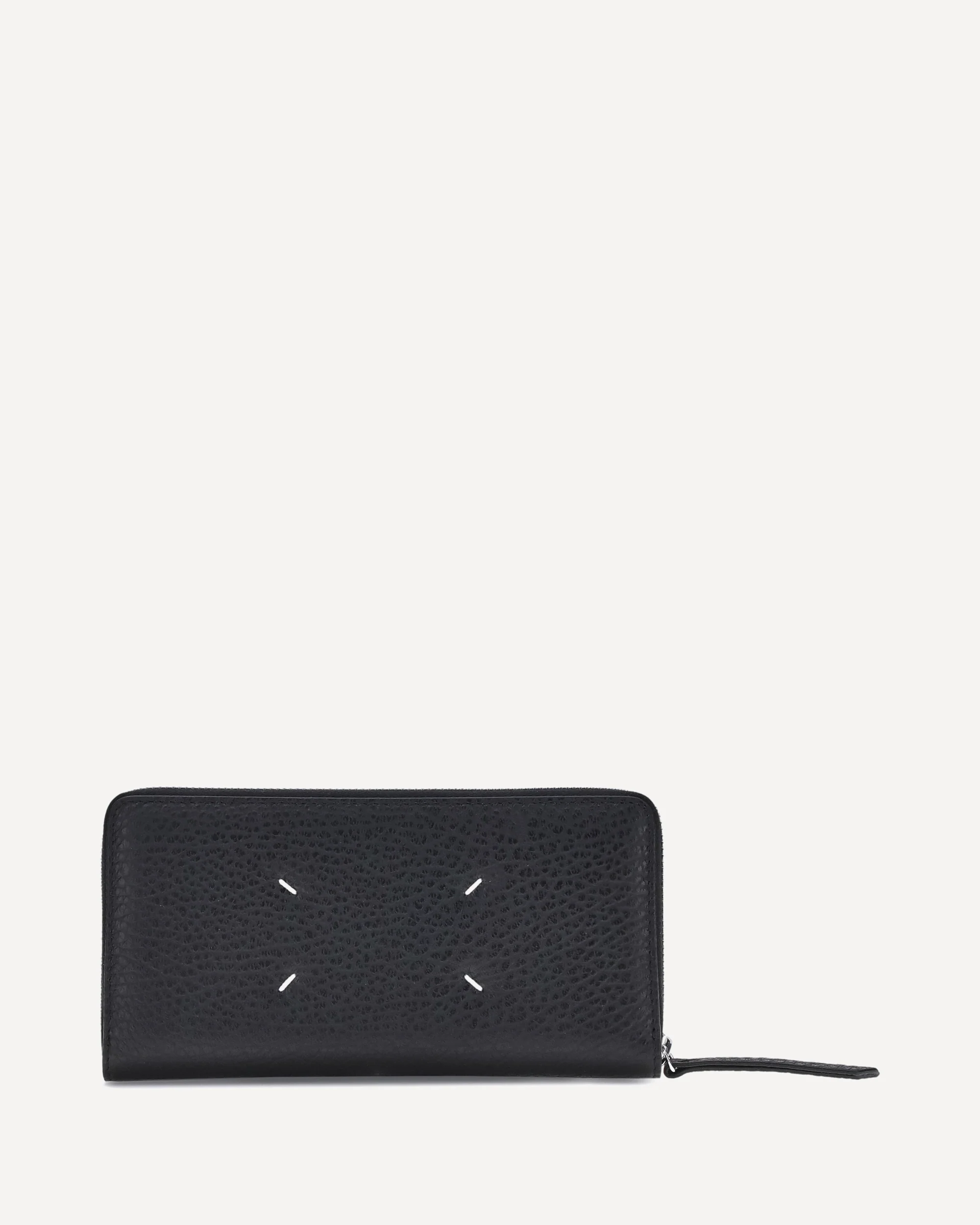 Four Stitches Wallet with three-sided zip - BLACK | Cheap Luxury Handbags Store,