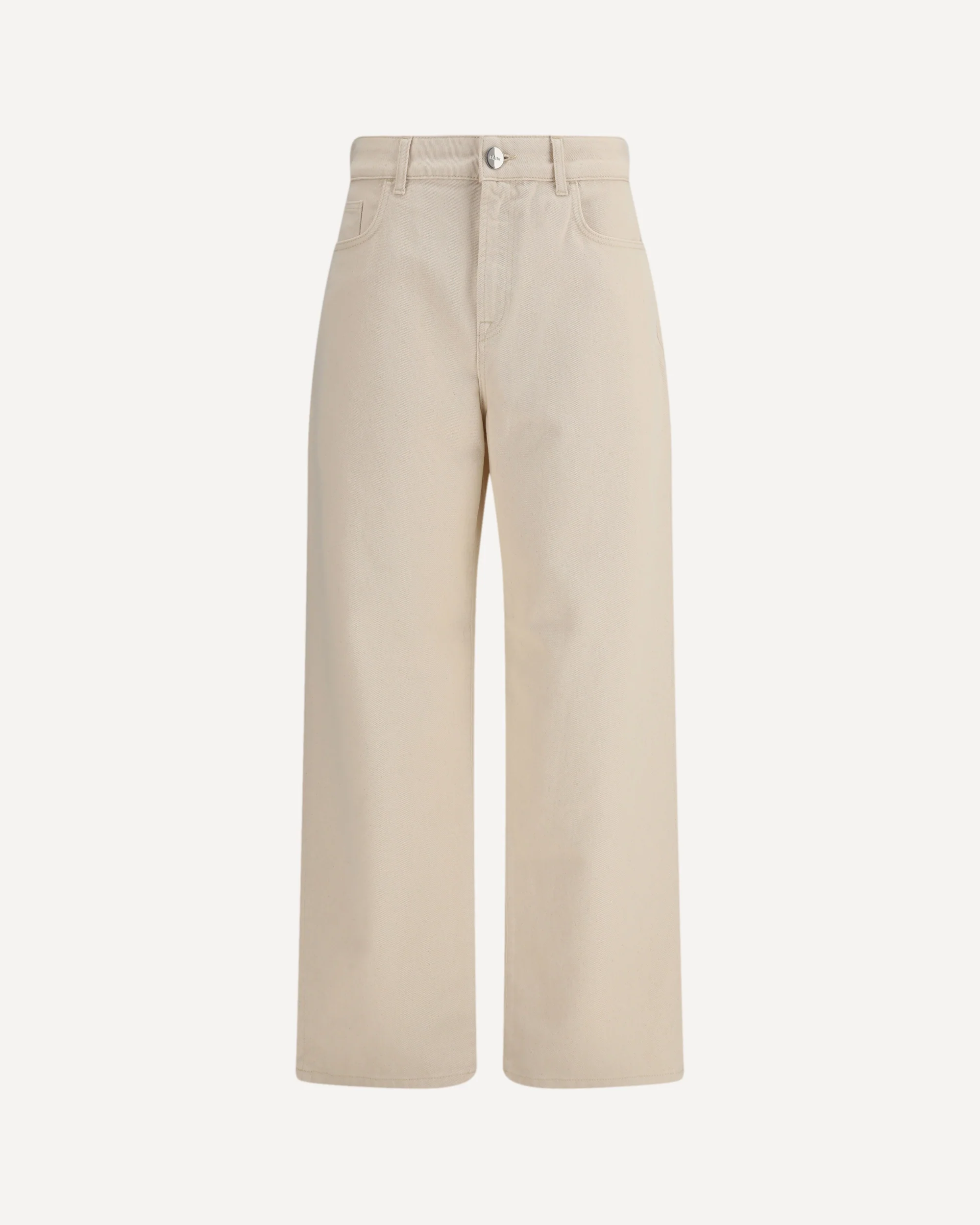 Wide-leg cotton Jeans - CREAM | Cheap Luxury Handbags Store,