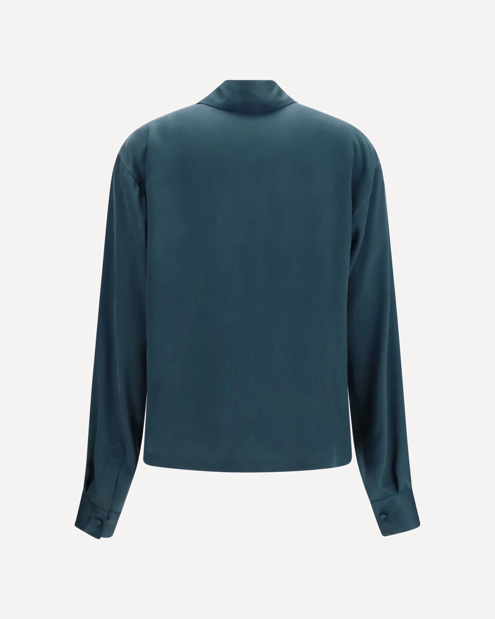 Deep V-neck silk Shirt - BLUE | Cheap Luxury Handbags Store,