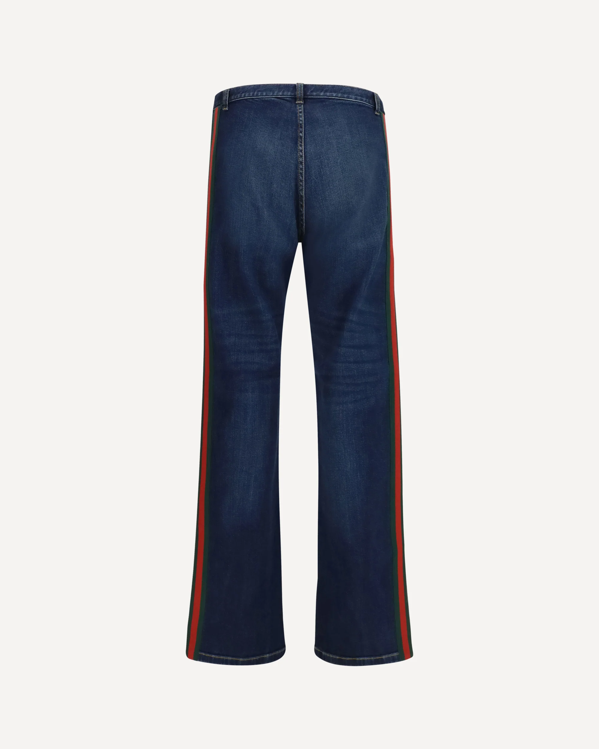 Cotton Jeans with Web stripe - BLUE | Cheap Luxury Handbags Store,