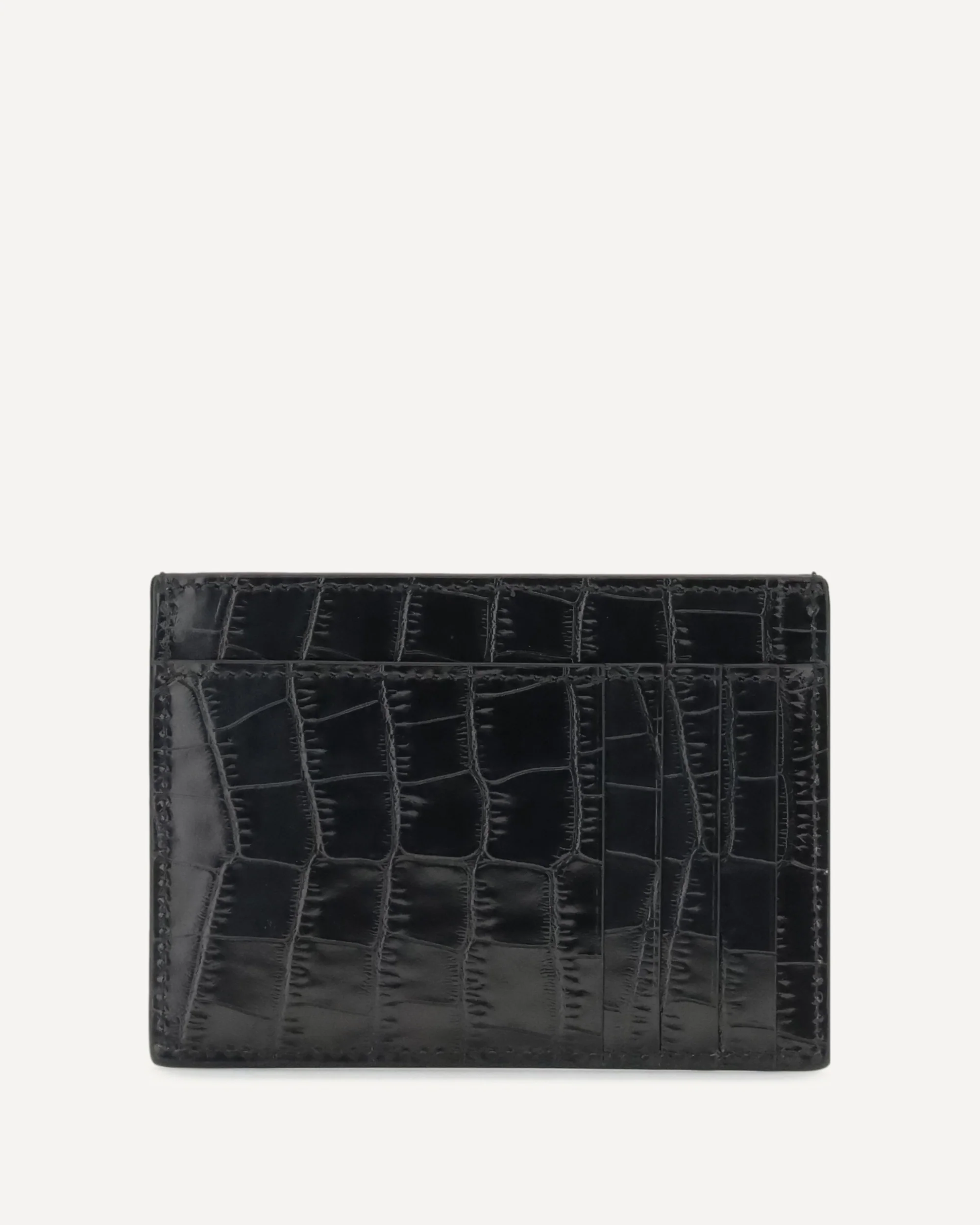 Croco leather Card Holder - BLACK | Cheap Luxury Handbags Store,
