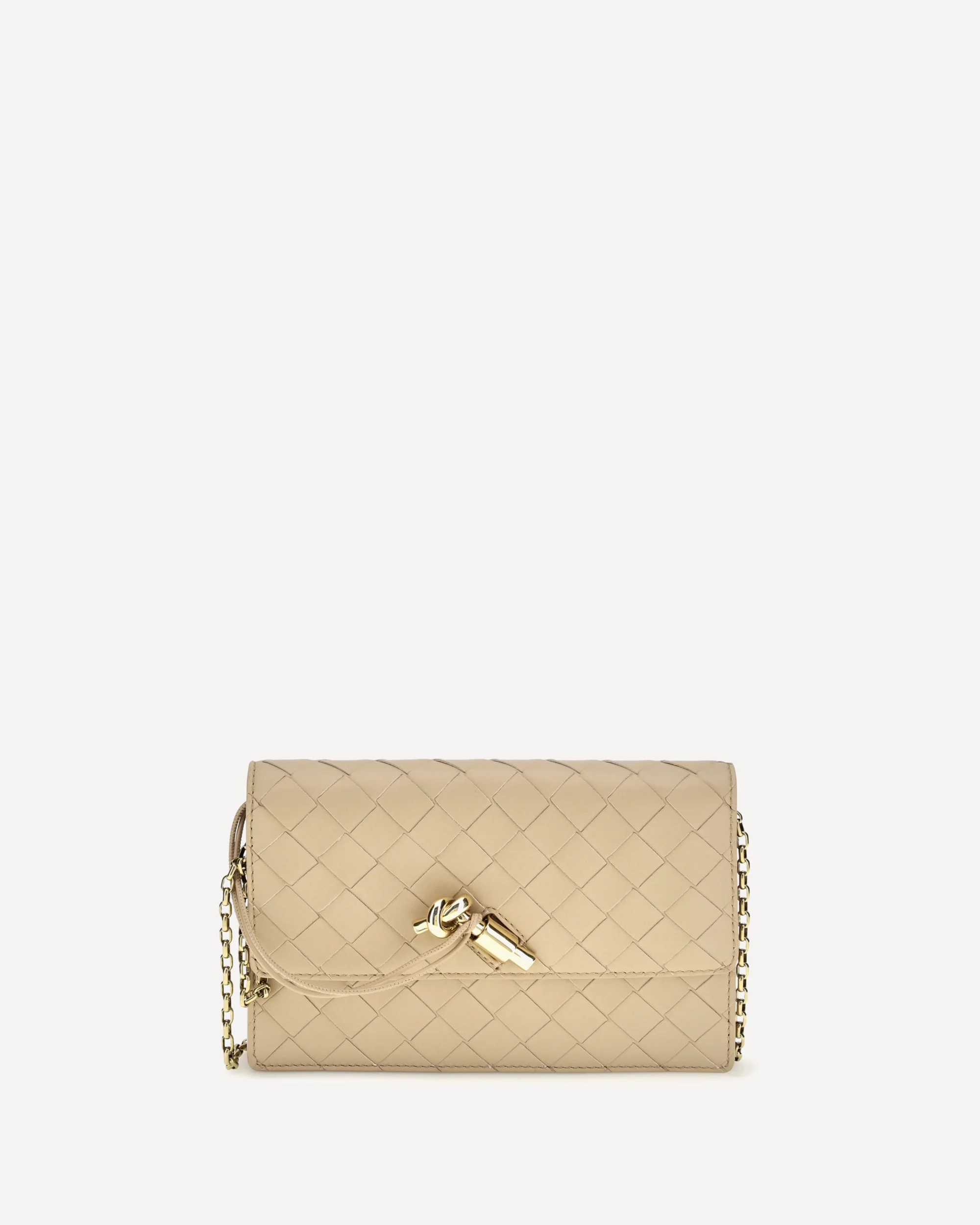 Andiamo Pouch on Chain - BEIGE | Cheap Luxury Handbags Store,