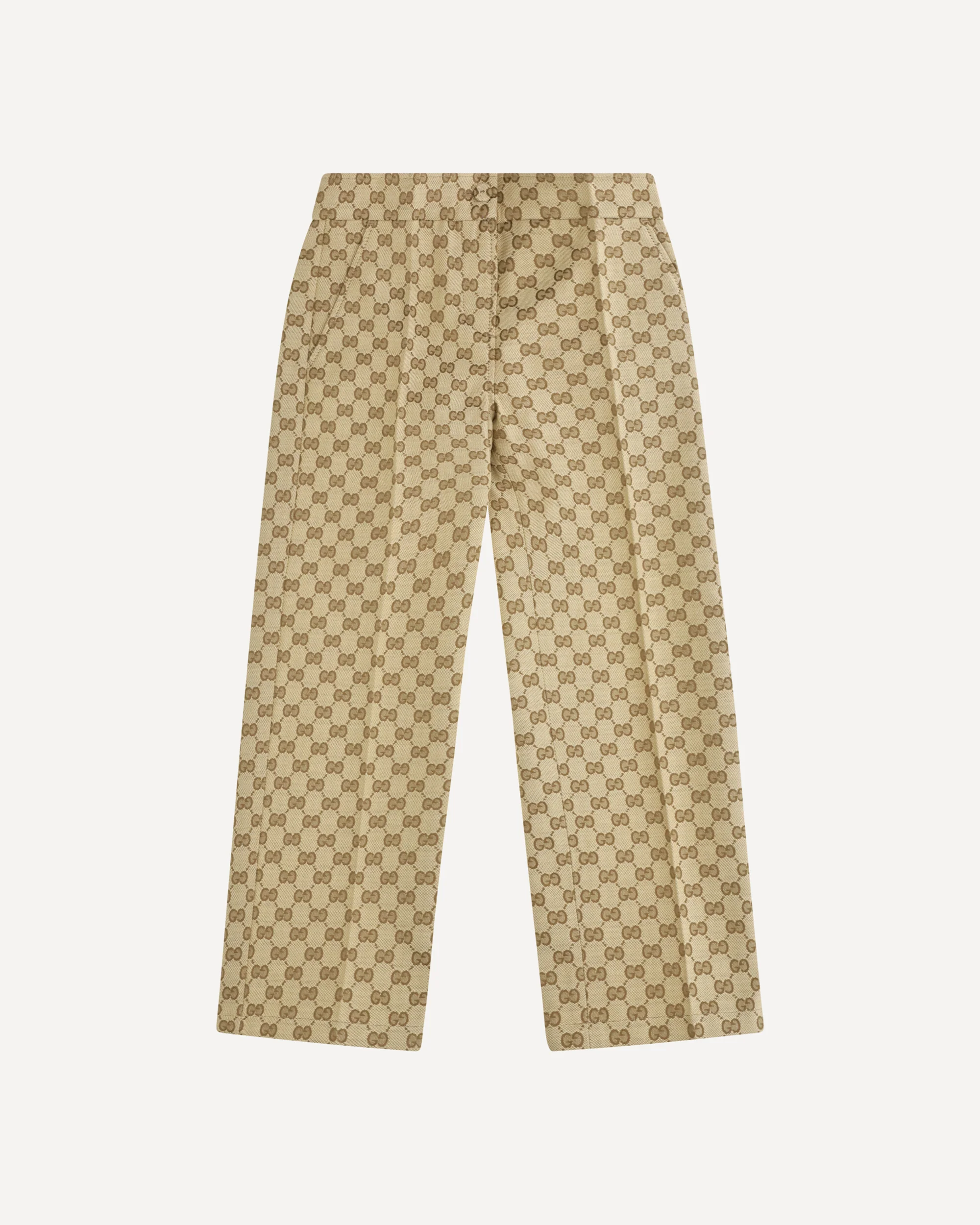 GG Canvas Pants for Boy - BEIGE | Cheap Luxury Handbags Store,