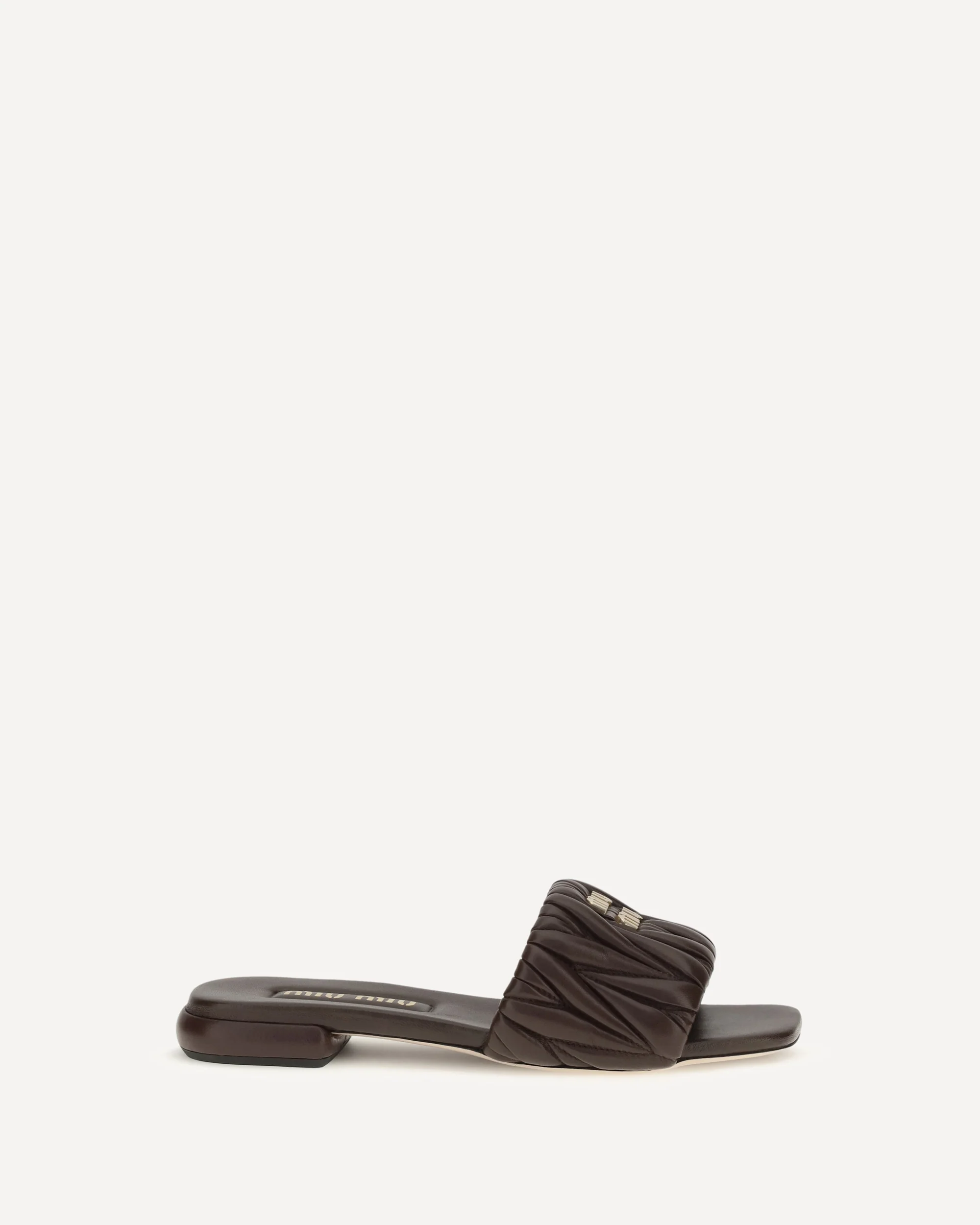 Matelassé nappa leather Sandals - BROWN | Cheap Luxury Handbags Store,