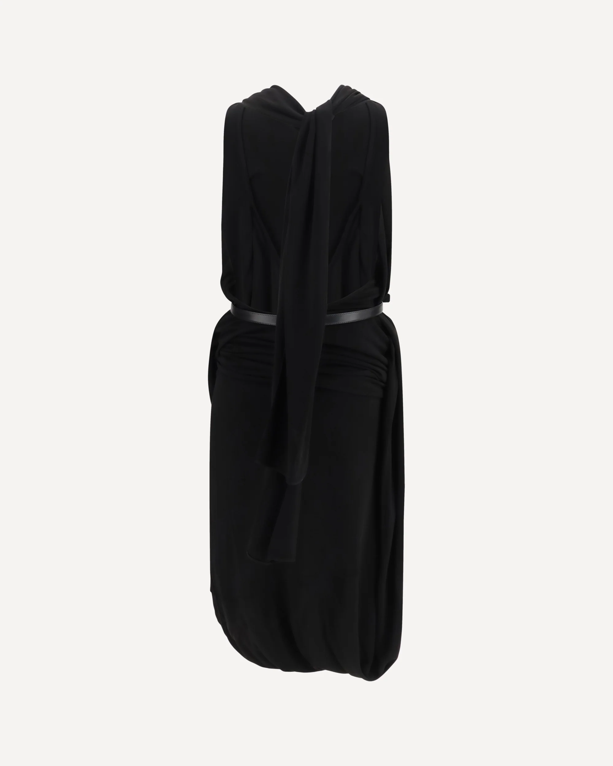 Draped viscose Dress - BLACK | Cheap Luxury Handbags Store,