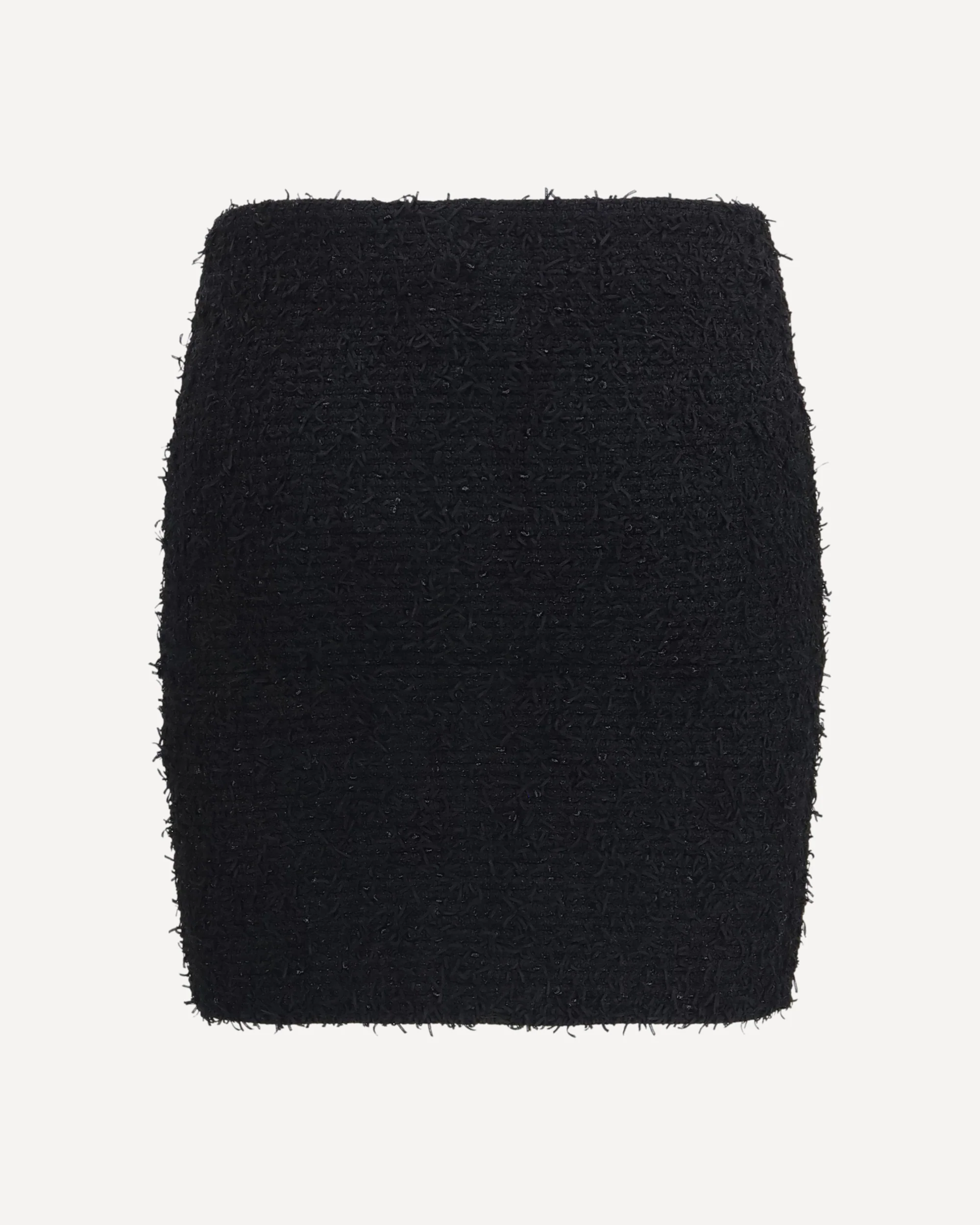 Tweed Mini Skirt with logo buttons - BLACK | Cheap Luxury Handbags Store,