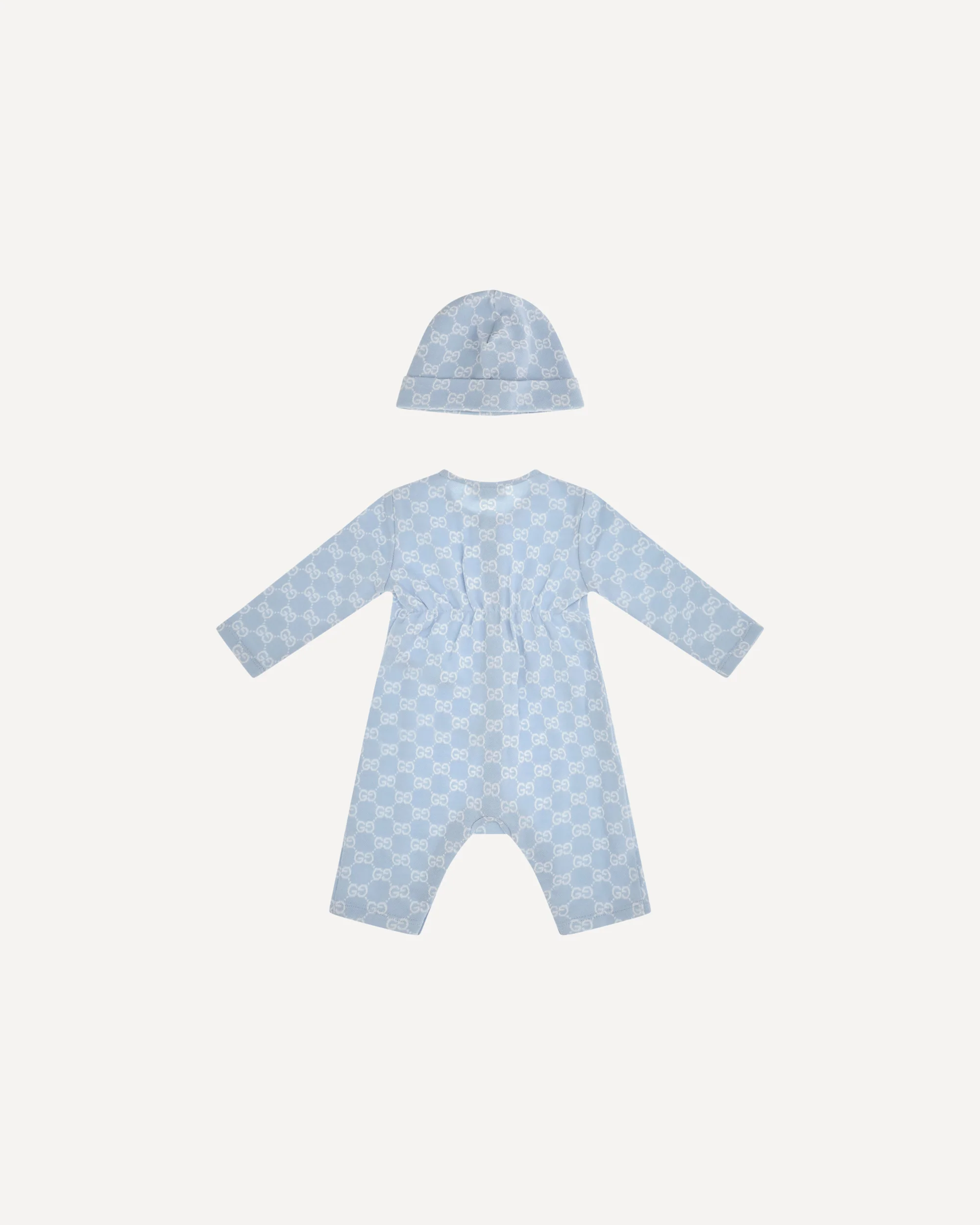 GG cotton piqué Baby gift Set - LIGHT BLUE | Cheap Luxury Handbags Store,