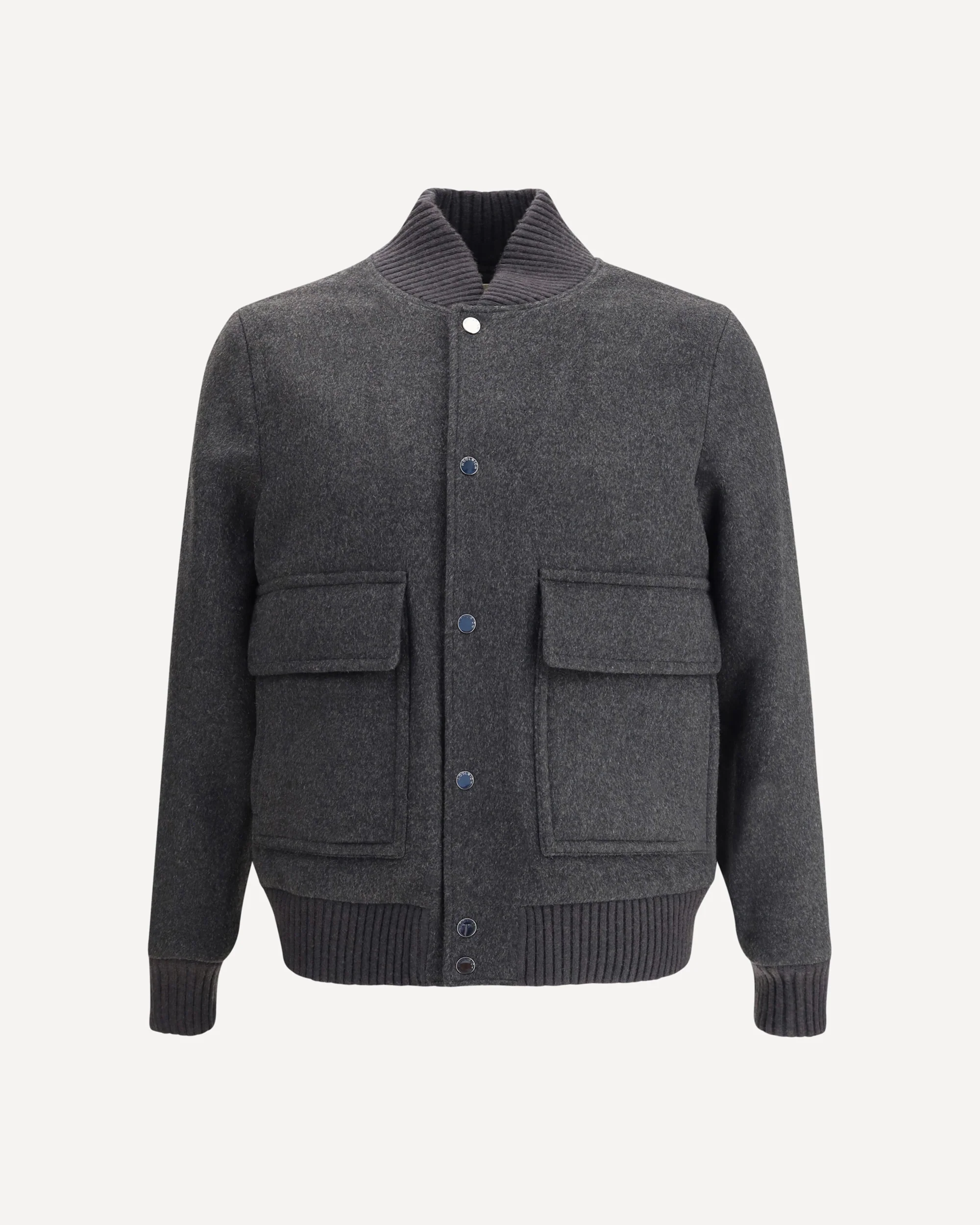 Wool bomber Jacket - GREY | Cheap Luxury Handbags Store,