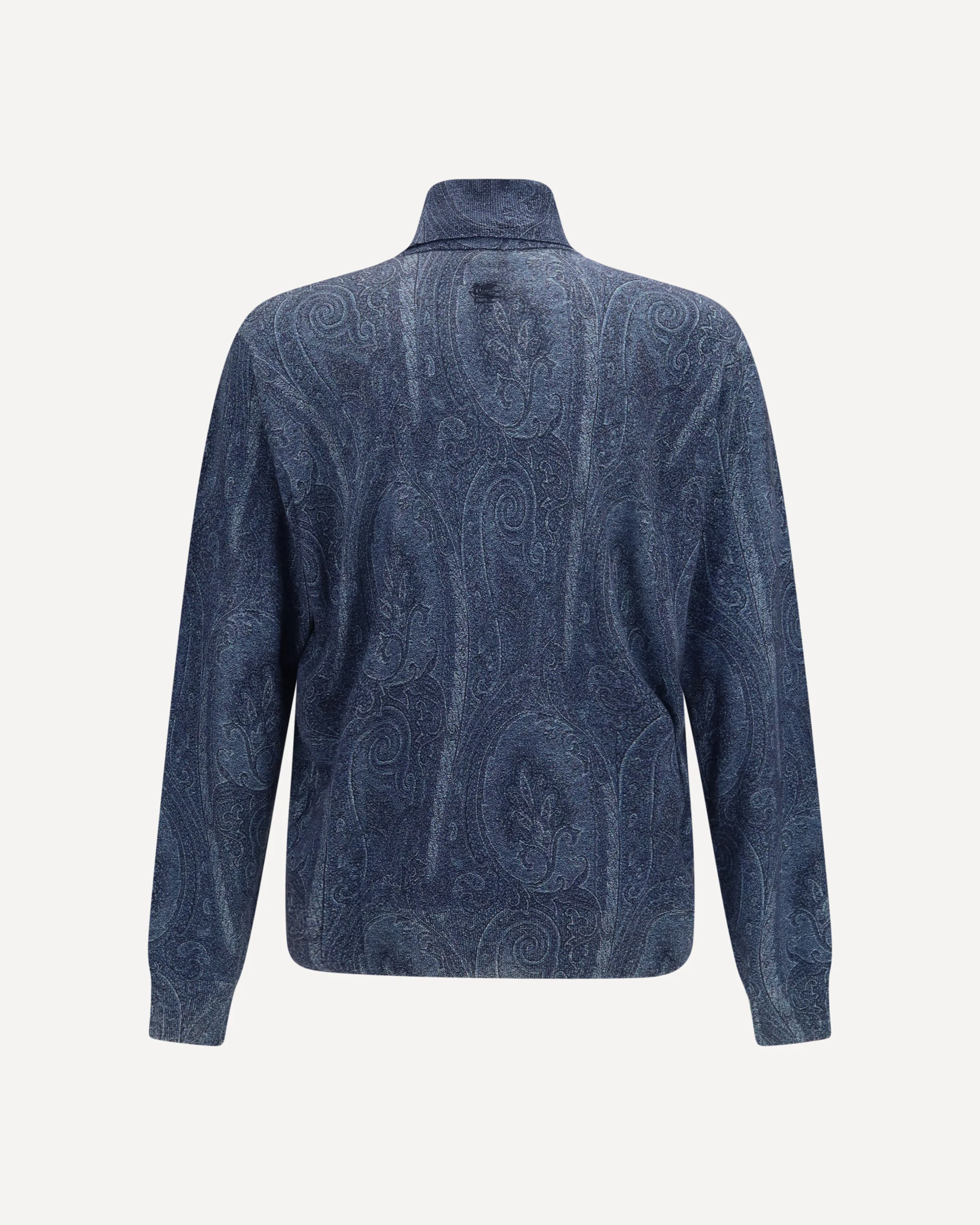 Printed turtleneck Sweater - BLUE | Cheap Luxury Handbags Store,