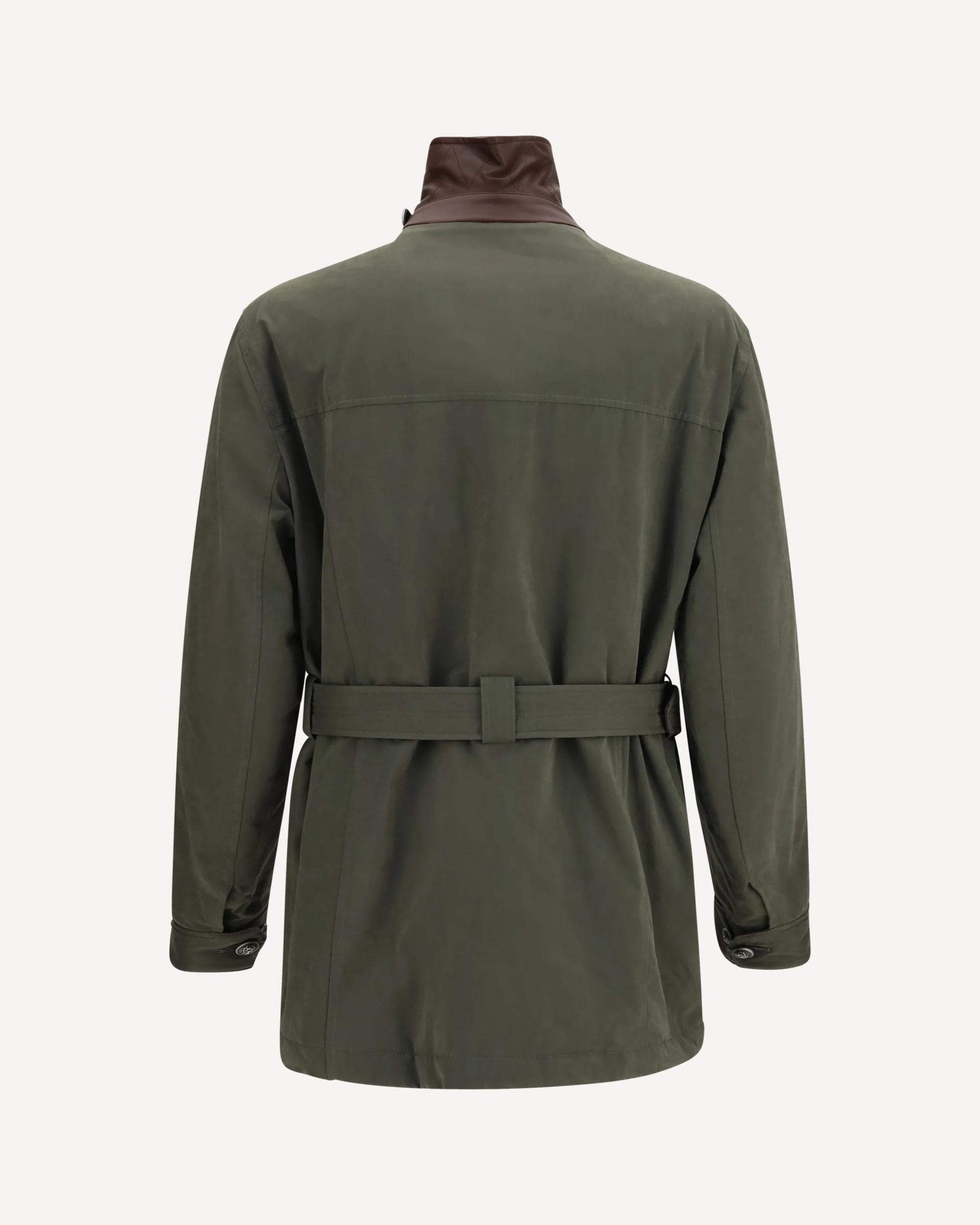 Belted waterproof Jacket - GREEN | Cheap Luxury Handbags Store,