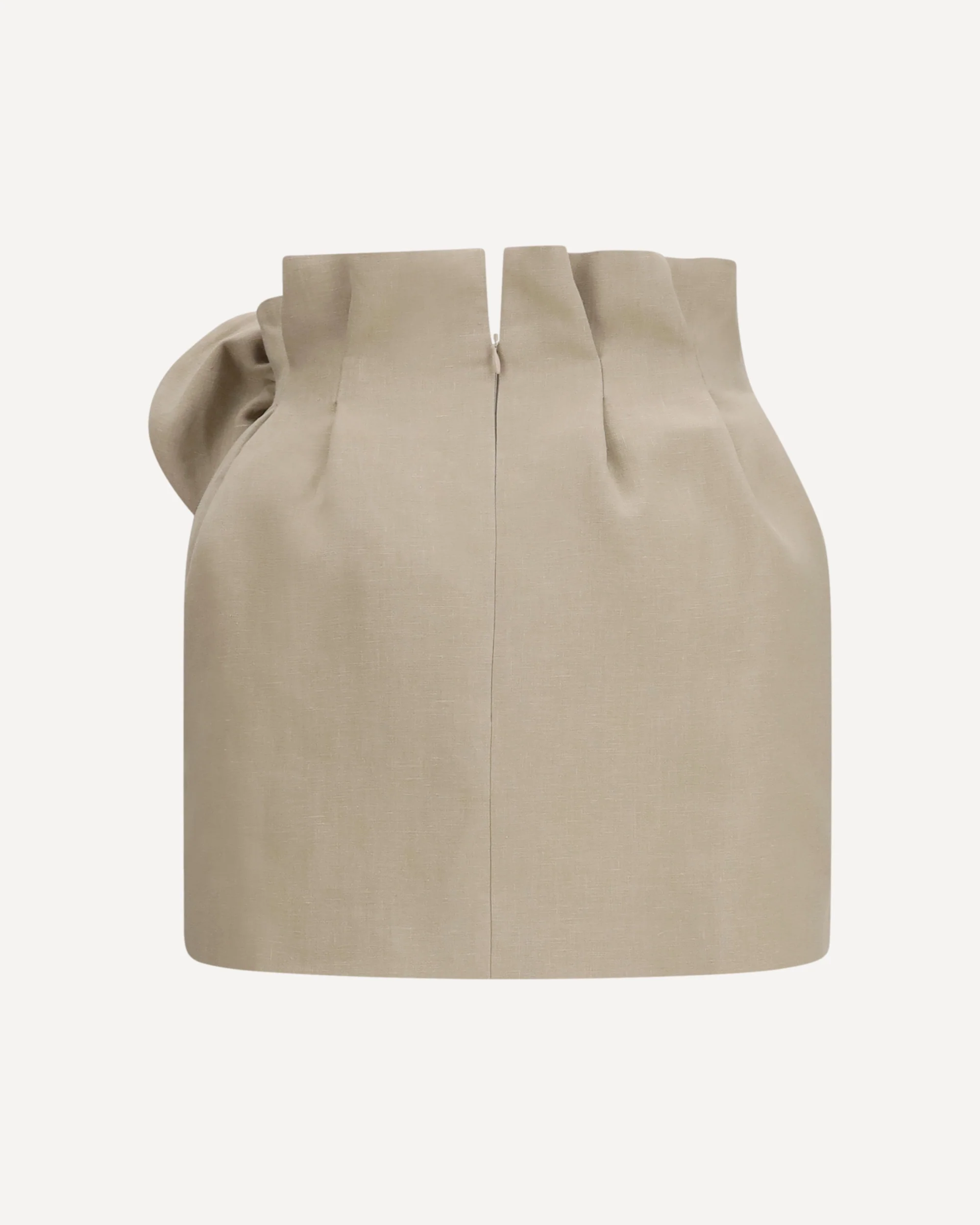 Linen mini Skirt - BEIGE | Cheap Luxury Handbags Store,