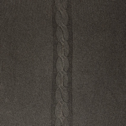 Dries Van Noten Cropped Cable Knit V-Neck Sweater