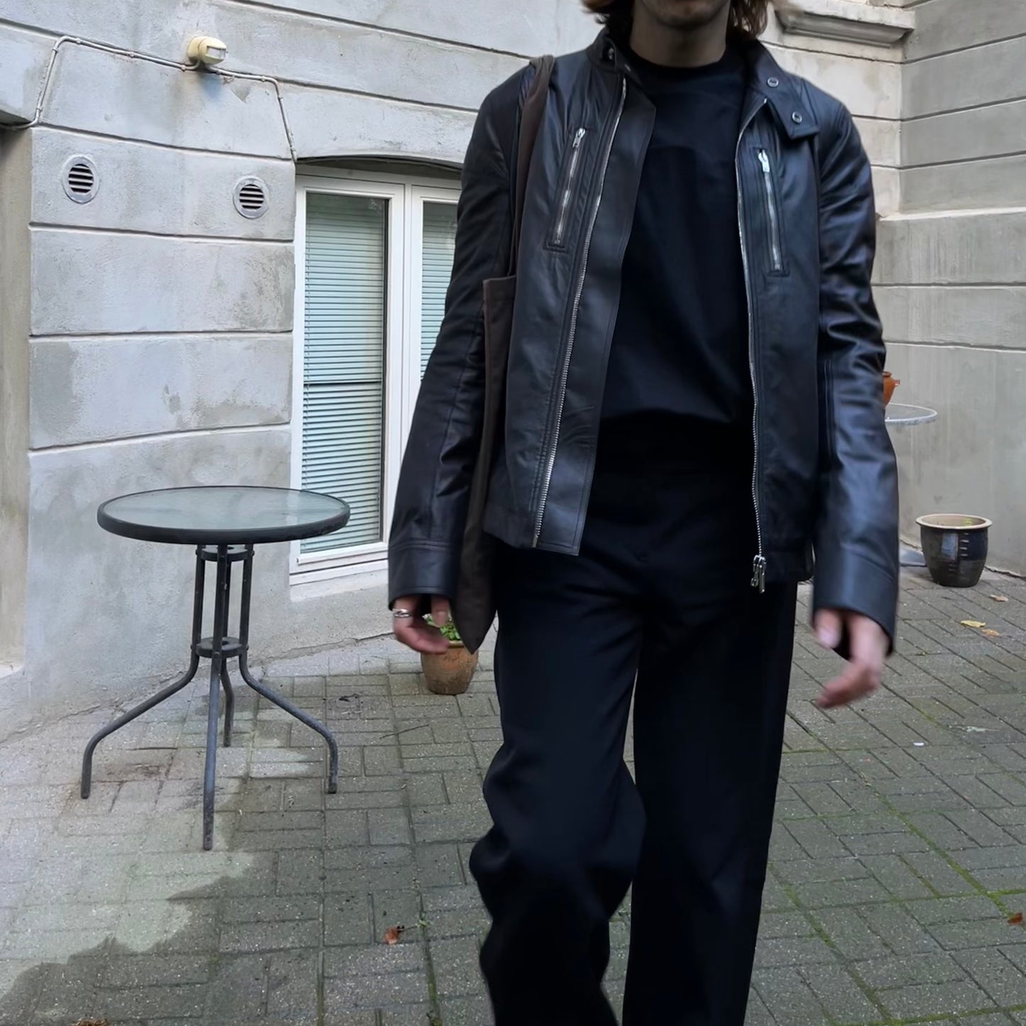 Rick Owens Ies Phlegethon Leather Jacket - SS21